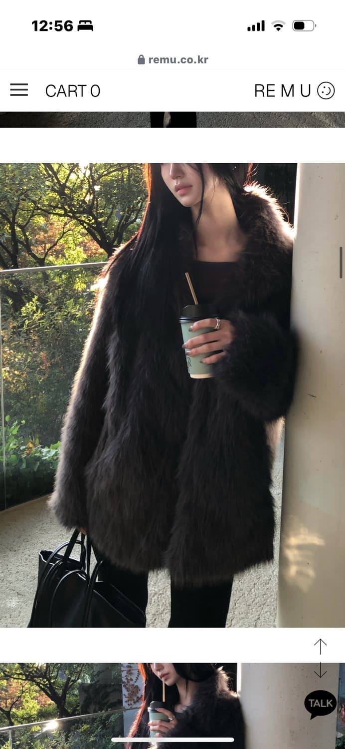 언더스탠딩 퍼자켓 차콜 1회착용 상품이미지3