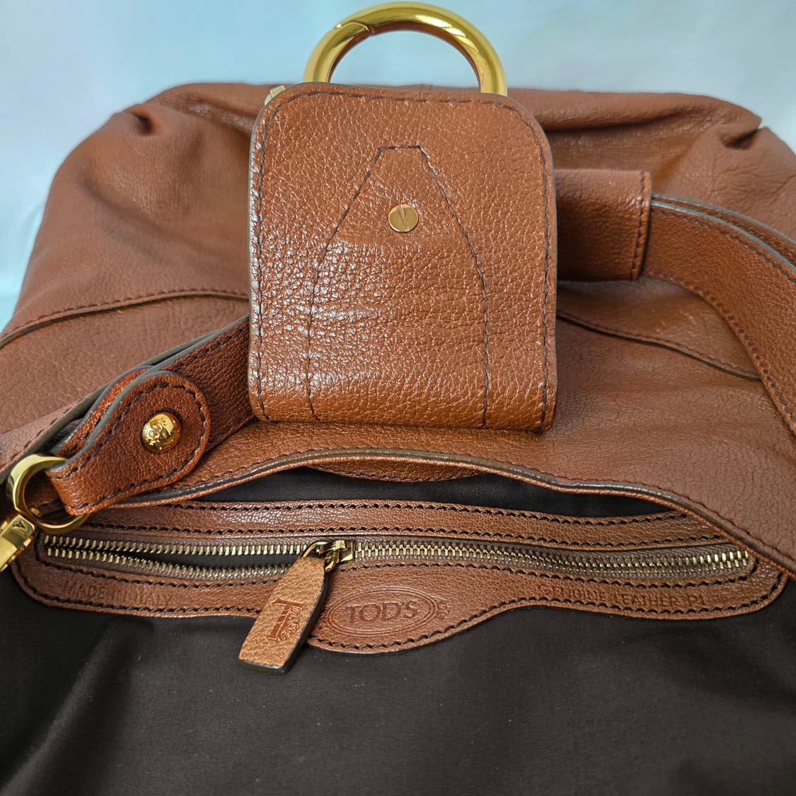 [정품 TOD'S] 토즈 브라운 레더 호보백 숄더백 크로스백 상품이미지9