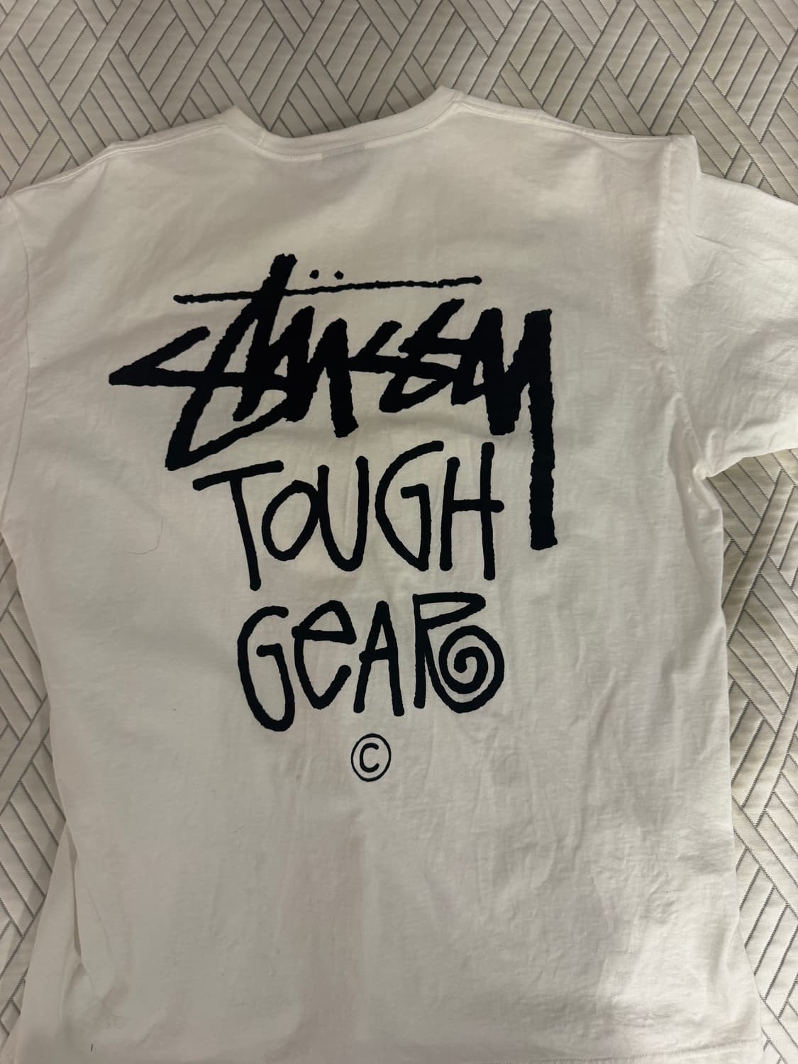 스투시 터프 기어 반팔 티셔츠 화이트 XL 상품이미지4