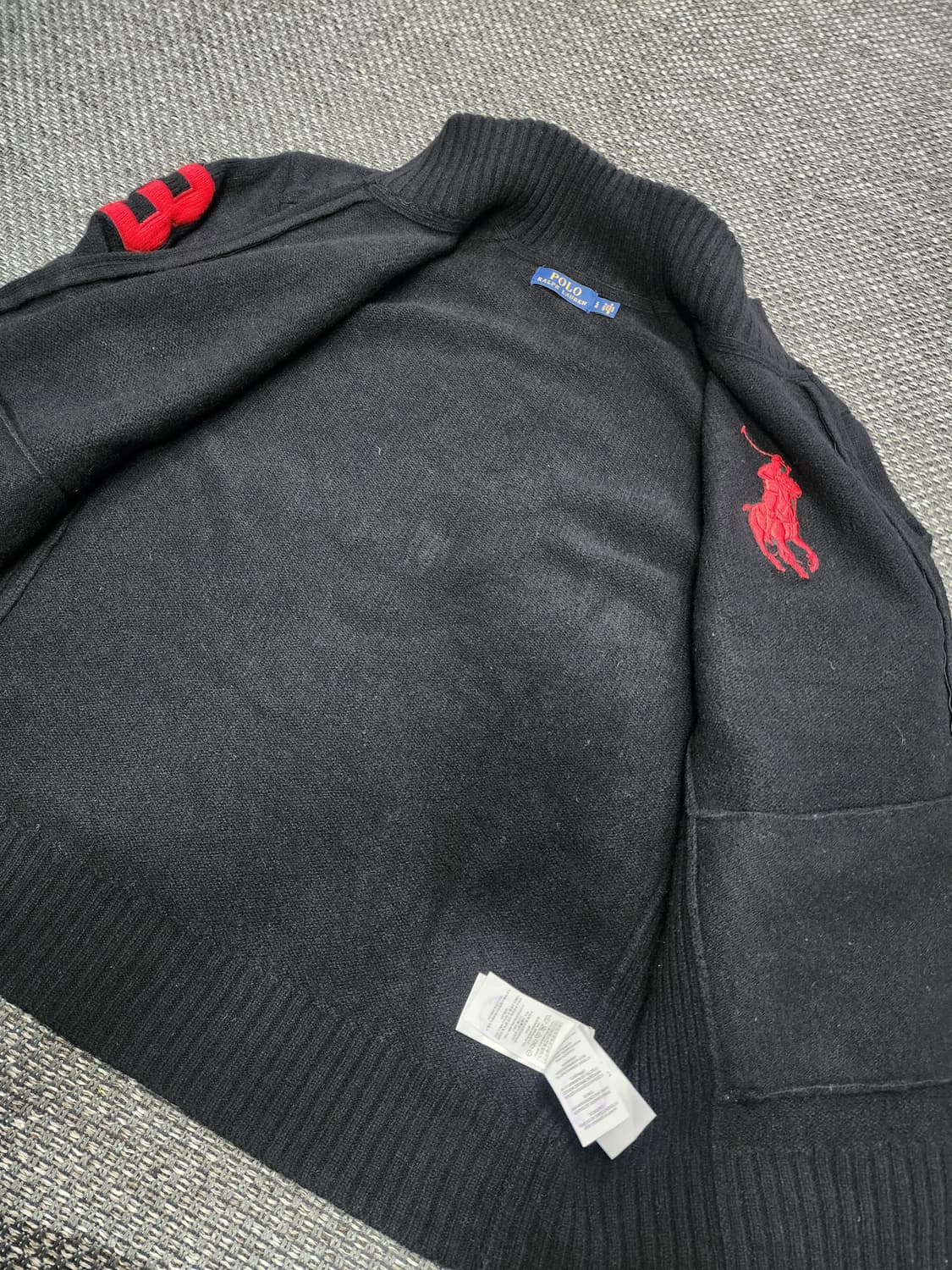 폴로 랄프로렌 블랙 니트 집업 L사이즈  상품이미지4