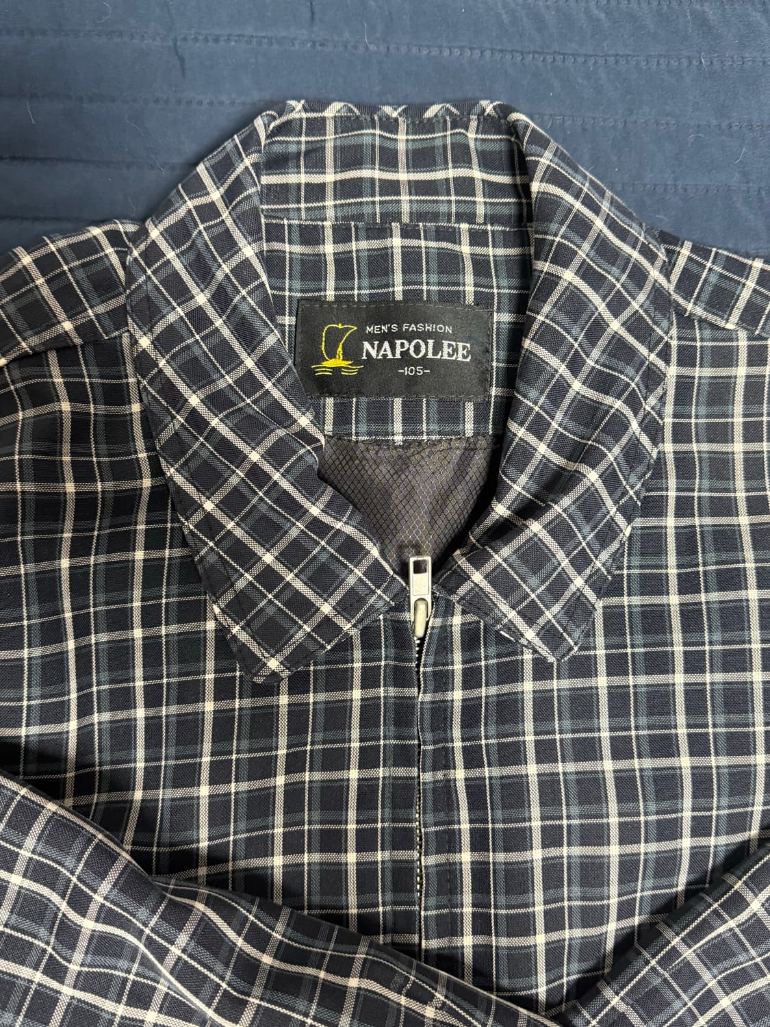 빈티지 NAPOLEE 체크 자켓 상품이미지2