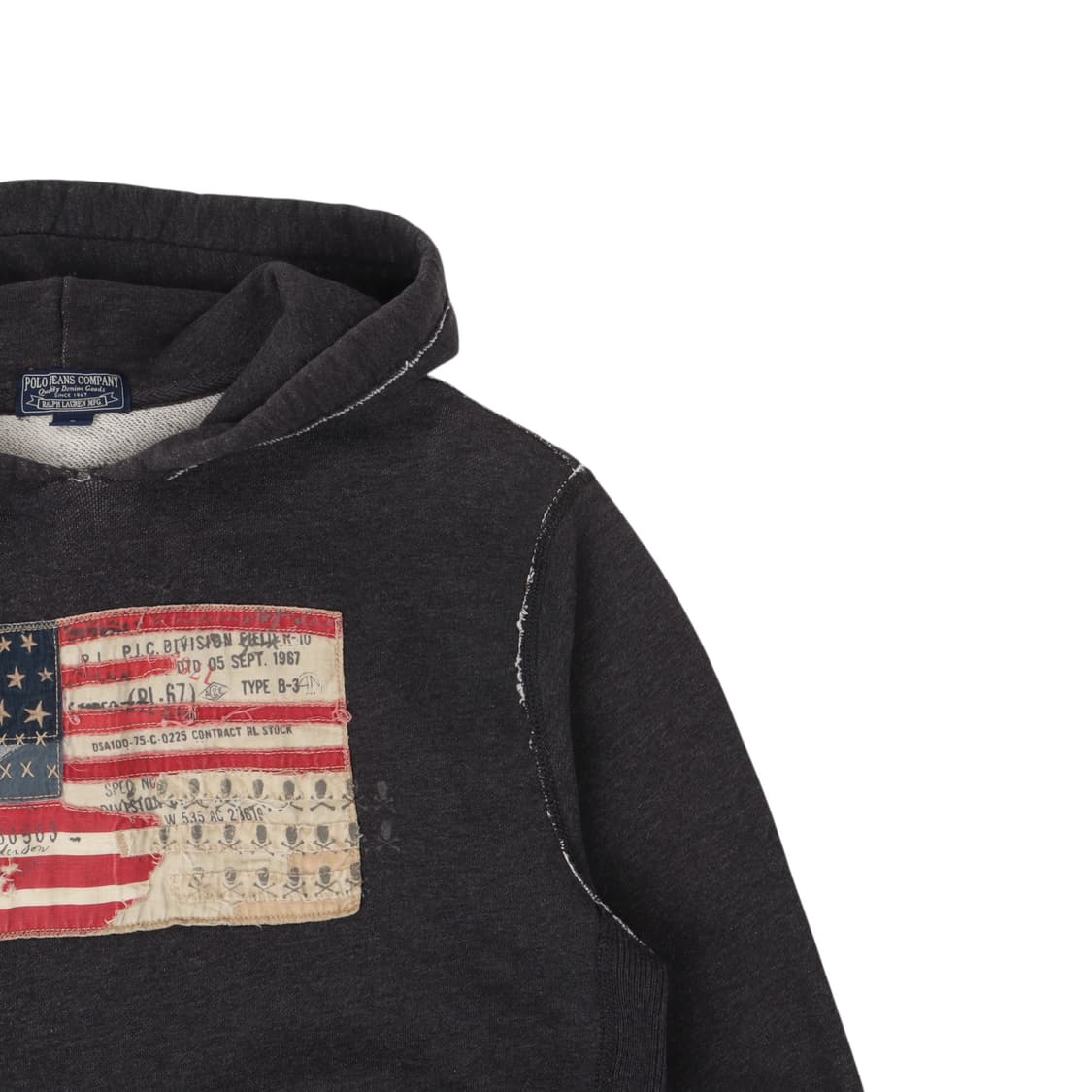 폴로진스 컴퍼니 성조기 챠콜 스웻 후드티 상품이미지3