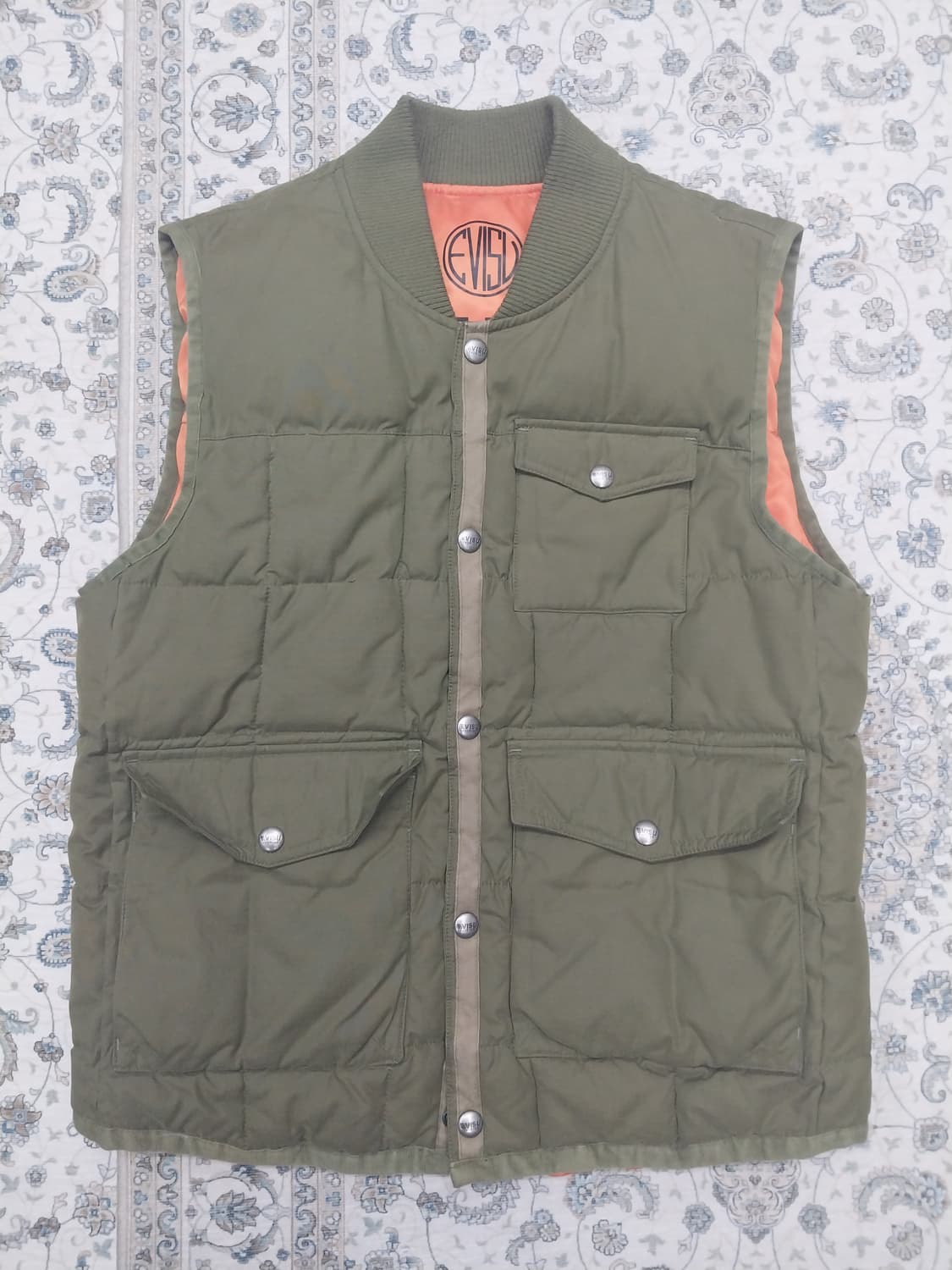 EVISU 에비수 카키 패딩 조끼 95 상품이미지1