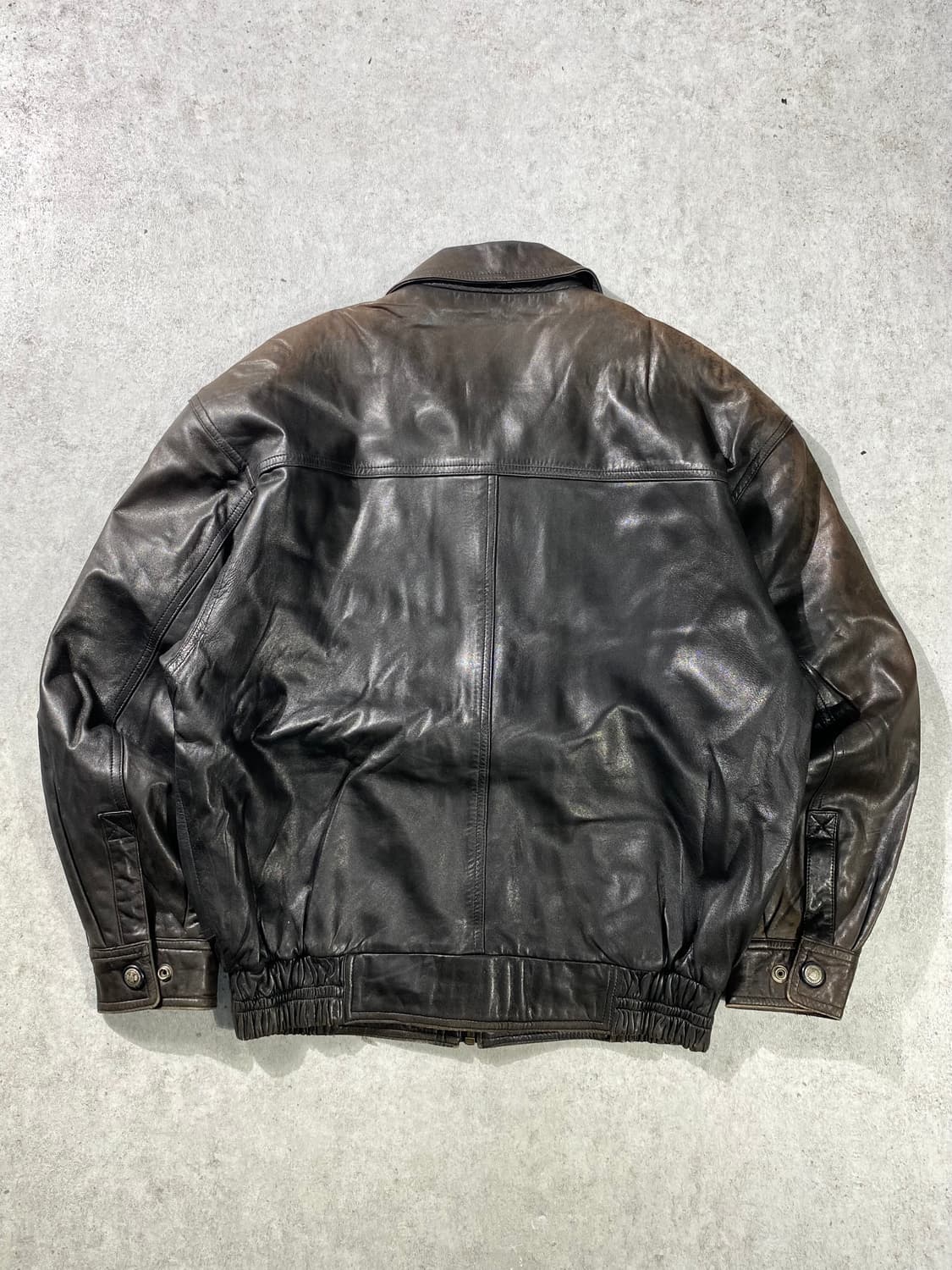 [95] 90s London Fog 런던포그 빈티지 페이딩 레더 자켓 상품이미지6