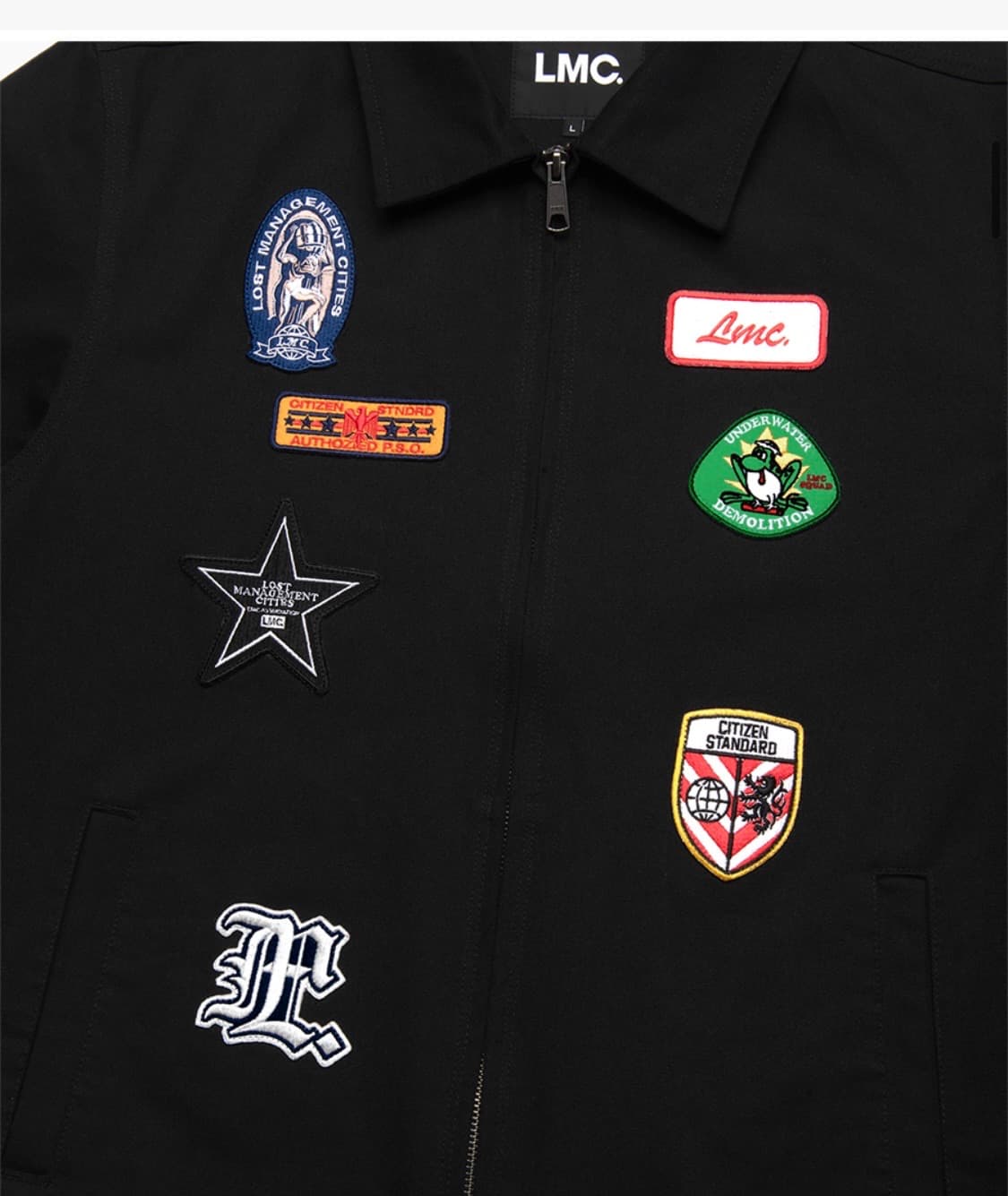 LMC 패치 워크 자켓 블랙 상품이미지3