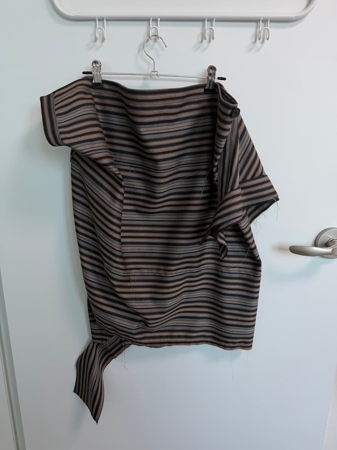 공테잎 스트라이프 스커트 브라운 상품이미지2