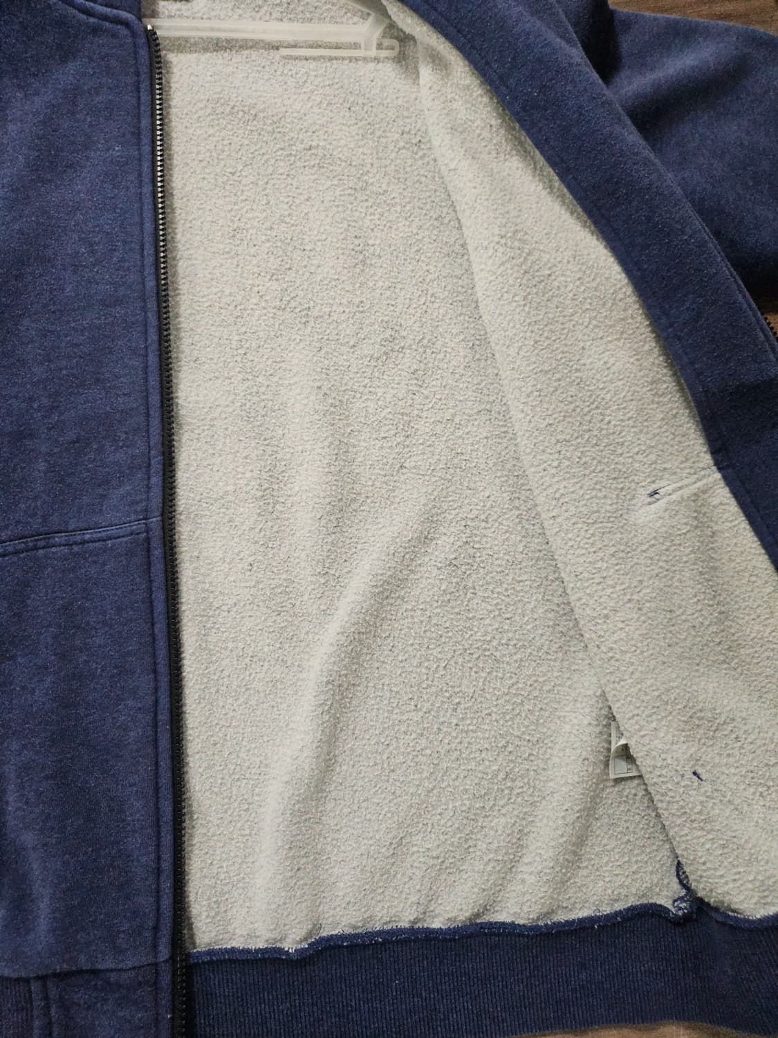 디스커버리 익스페디션 남성 기모 소매 로고 후드 집업 100 상품이미지4