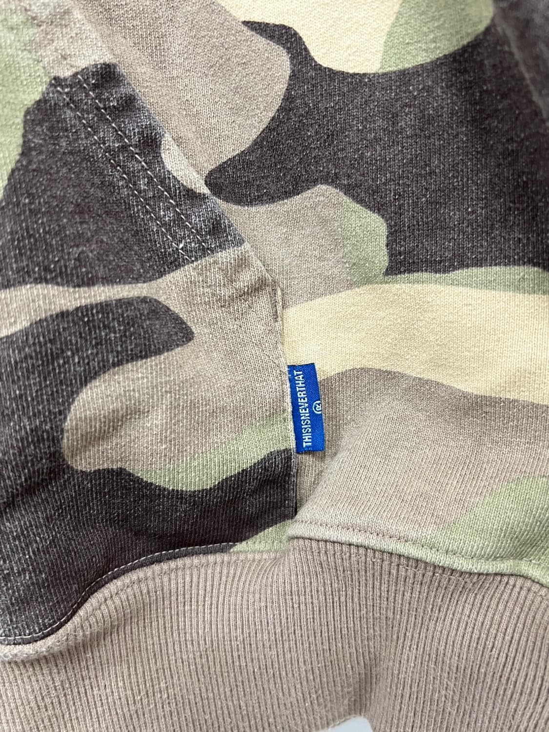 디스이즈네버댓 TINT 스펠링 로고 카모 플라쥬 풀오버 후드티 상품이미지3