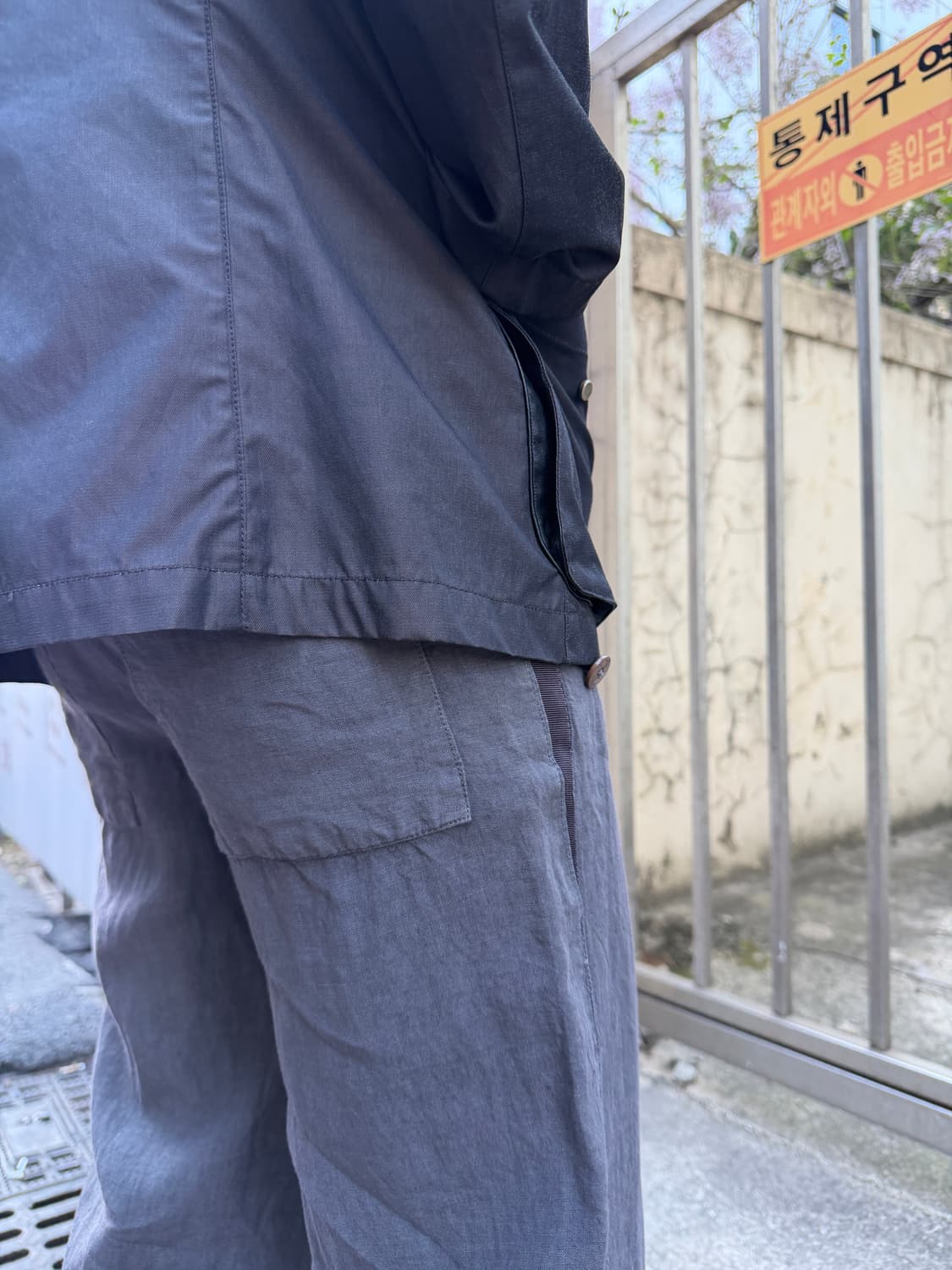 00s Emporio Armani linen trousers 상품이미지4