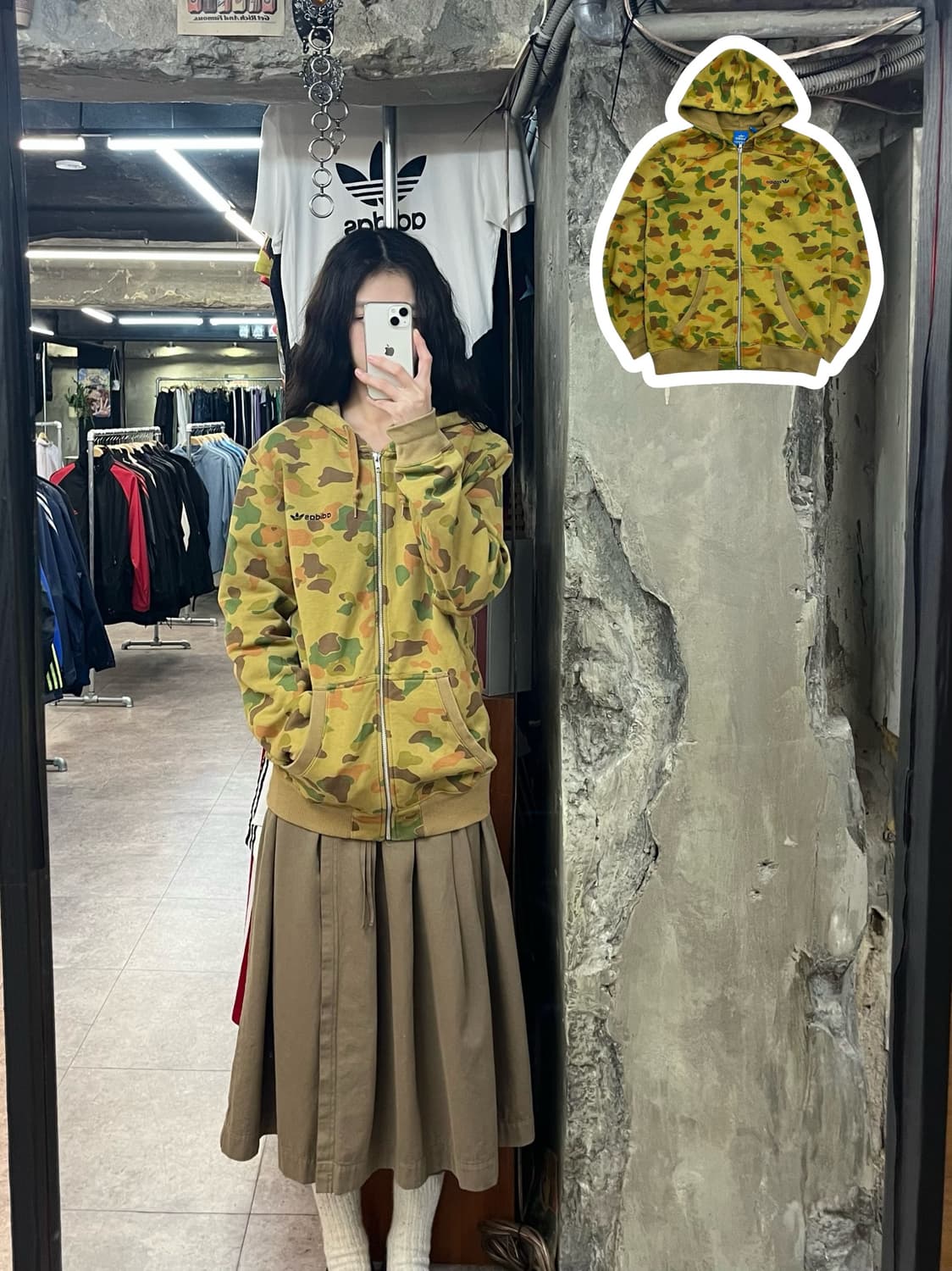 아디다스 카모 기모 후드집업 95 #csz2755 상품이미지1
