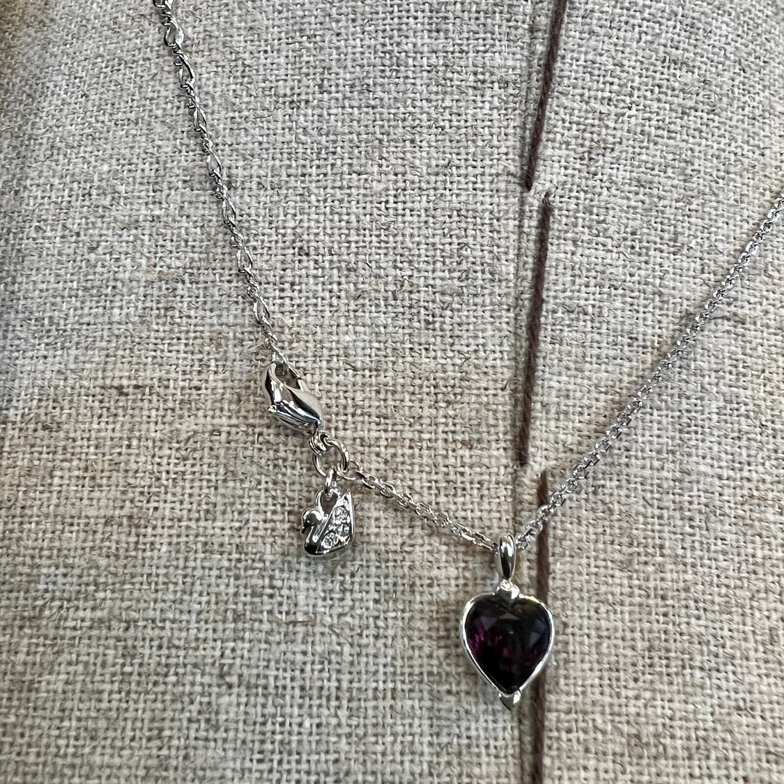 스와로브스키 바이올렛 하트 목걸이 상품이미지4
