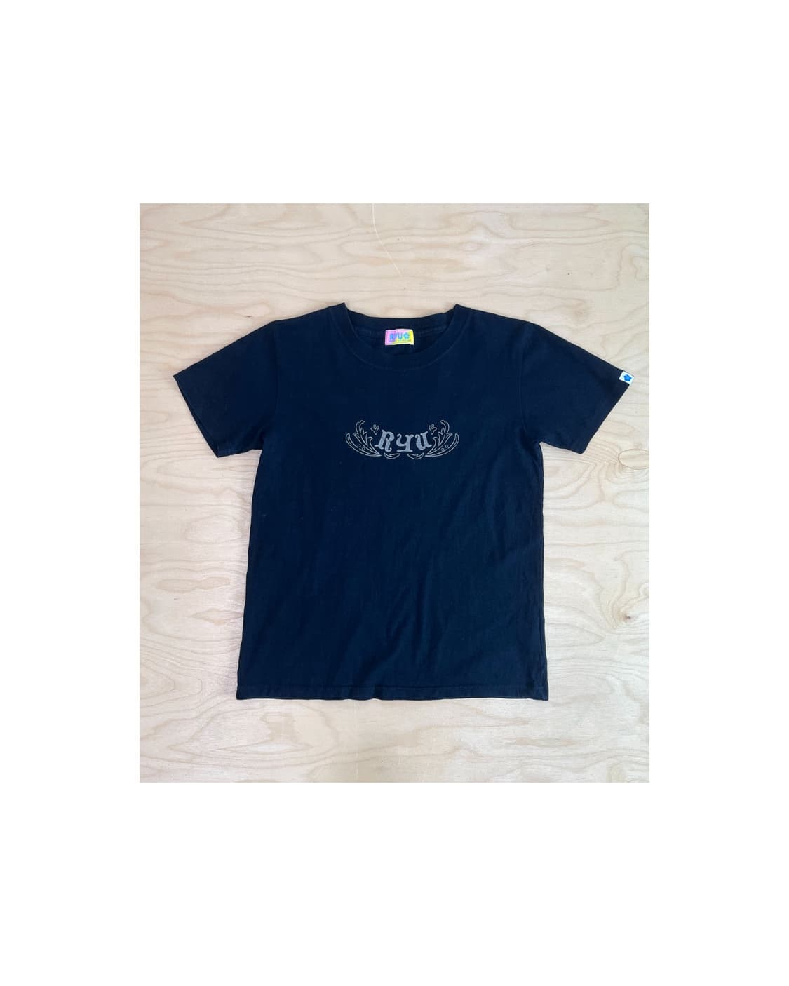 빈티지 블랙 하와이안 플라워 티셔츠 상품이미지2