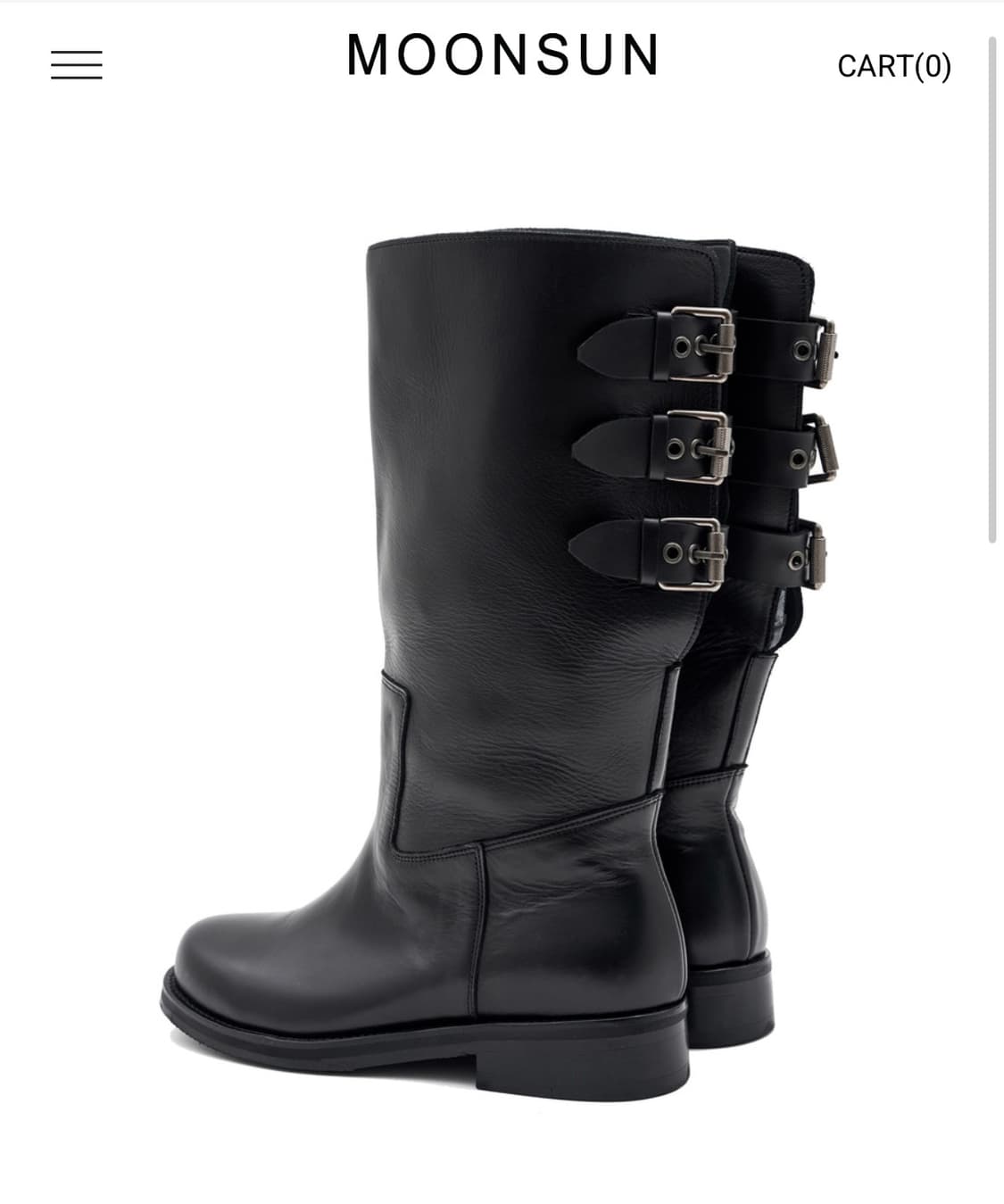 문선 MOONSUN 블랙 롱 부츠(280) 상품이미지1