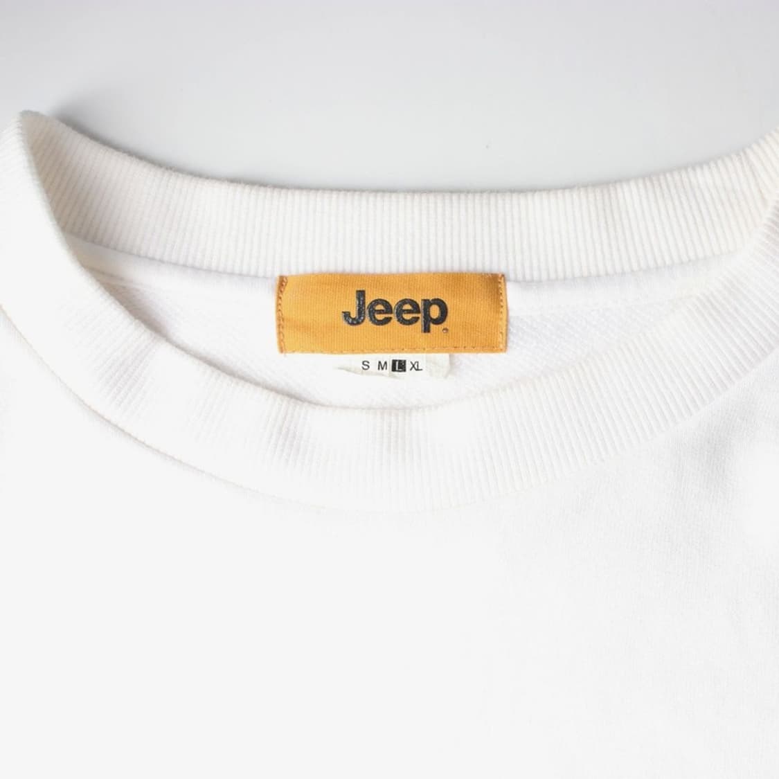 Jeep 화이트 클래식 로고 맨투맨 L 상품이미지5