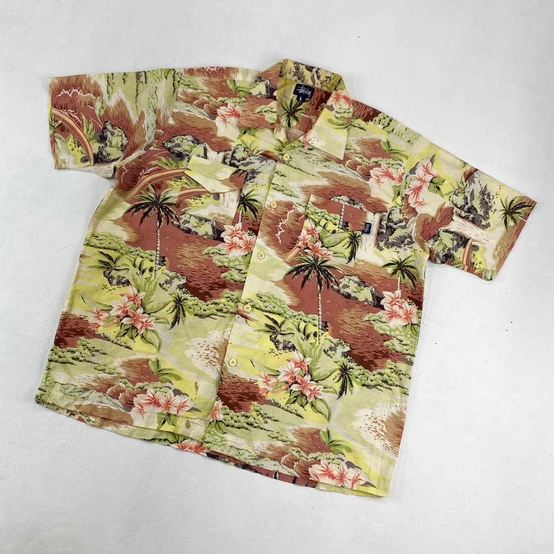 90s 올드 스투시 하와이안 셔츠 (100) 상품이미지1