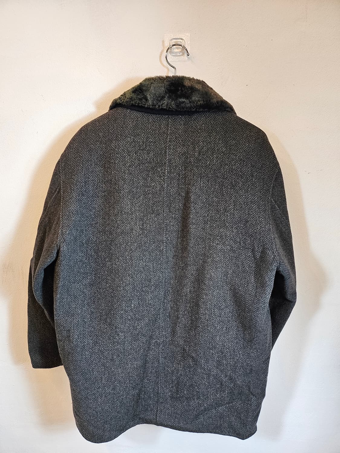 YSL 입생로랑 헤링본 모직코트 105 XL 상품이미지4