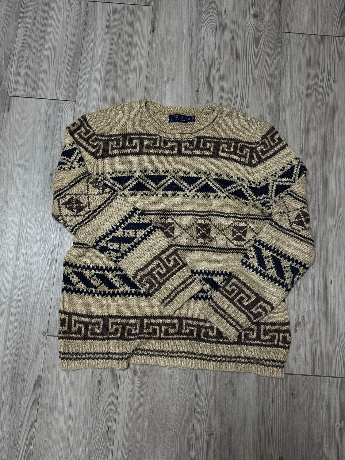 폴로 랄프로렌 실크 패턴니트 XL 상품이미지1