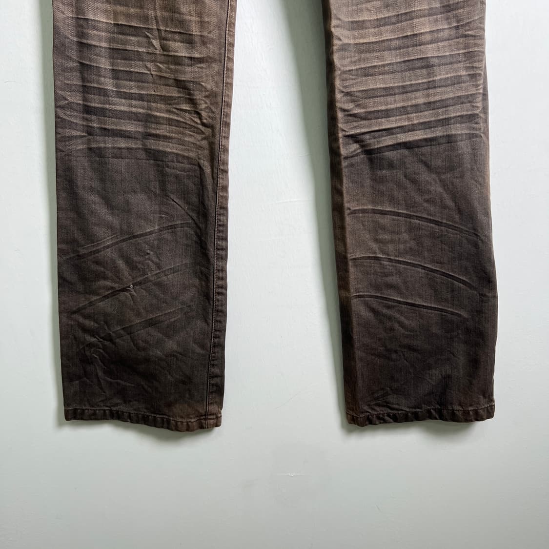 REGIEVO 레지에보 브라운 워싱 체인 데님 팬츠 31 상품이미지7