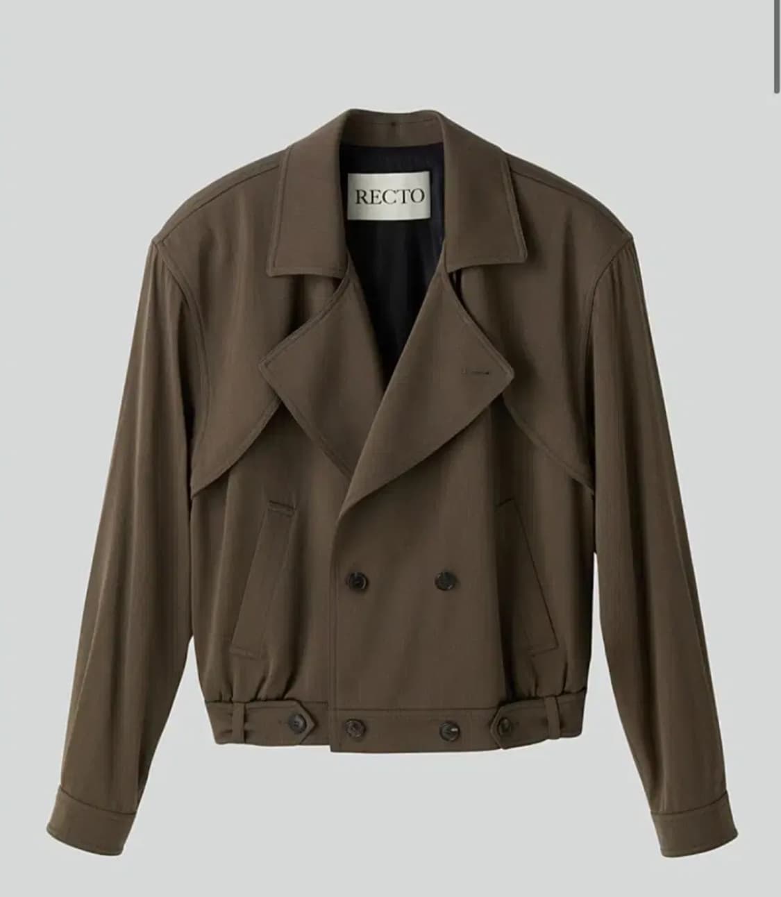 [M 새상품] 렉토 숏 트렌치 하프 트렌치 울 점퍼 자켓 상품이미지2