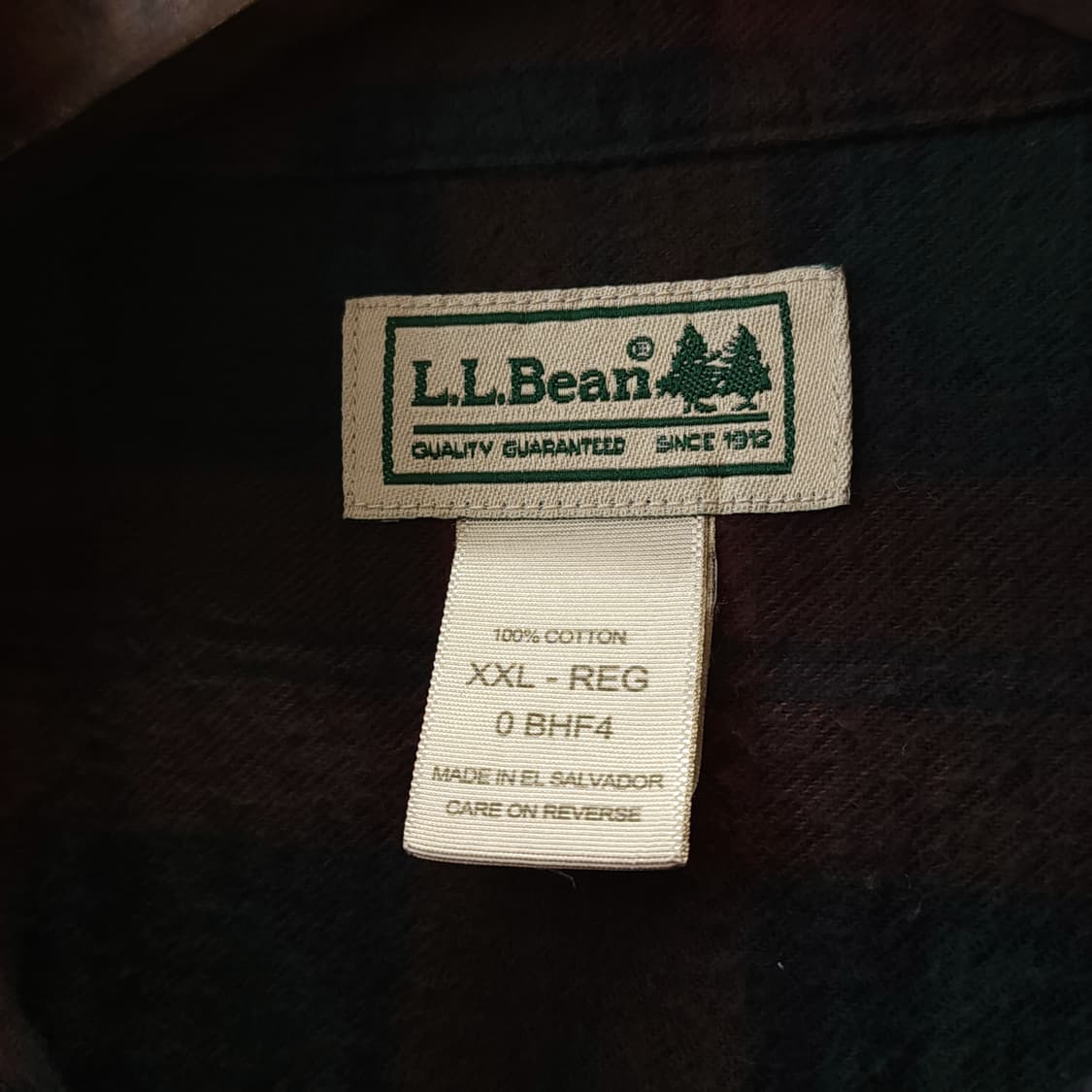 90s 엘엘빈 체크셔츠 플란넬 셔츠 헤비코튼 워크셔츠 레드 그린 xxl 상품이미지4