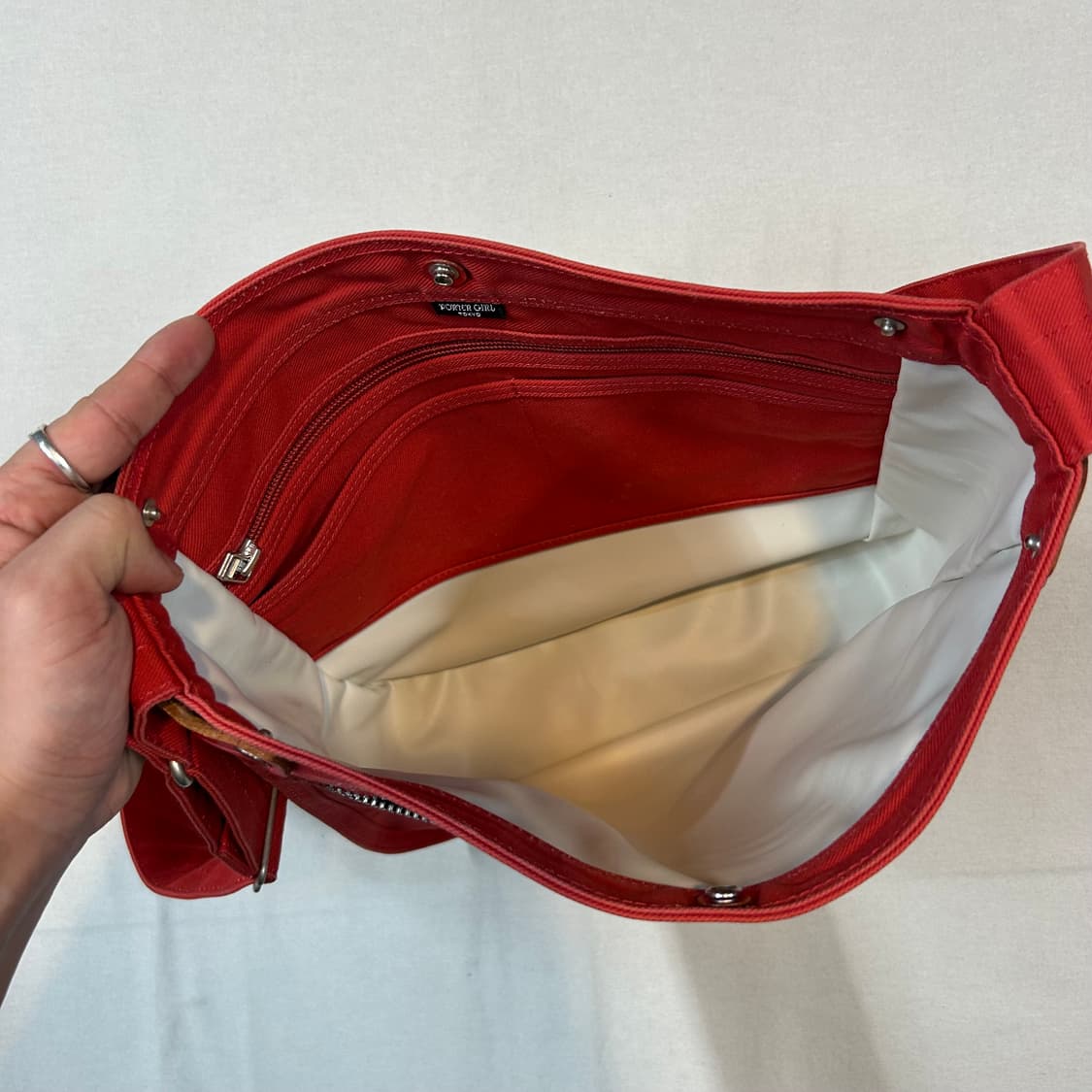 요시다 포터 포터걸 라지 크로스백 숄더백 가방 레드 PG01 상품이미지6