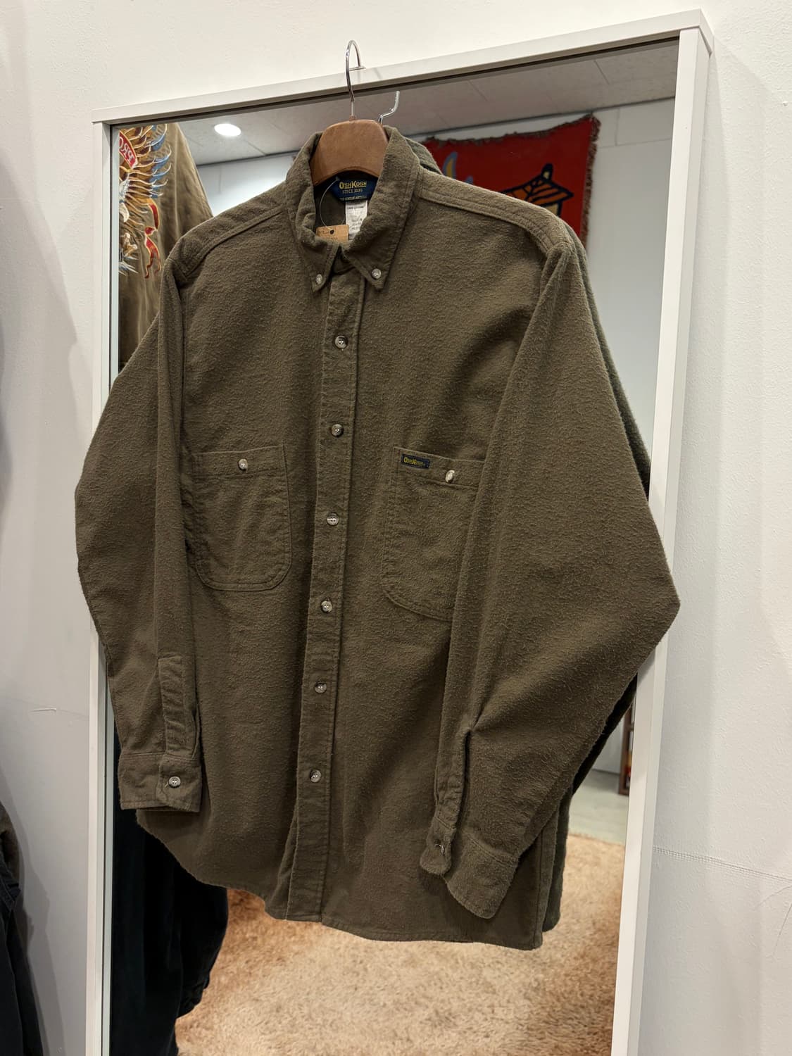 90s Oshkosh 오시코시 샤모아 플란넬 셔츠 상품이미지1