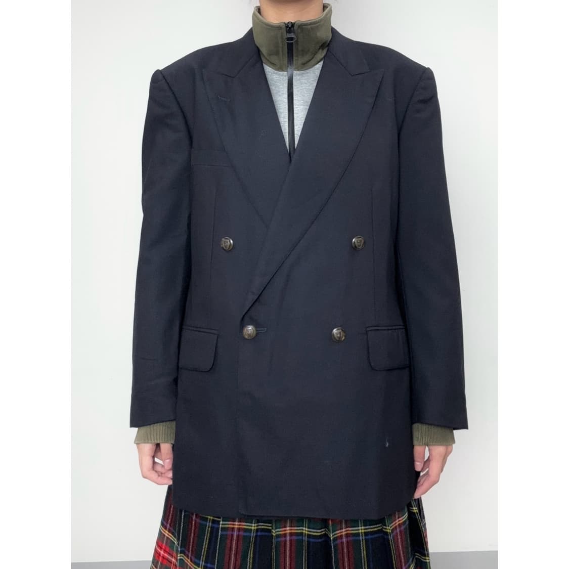 빈티지 네이비 블레이저 울 자켓 상품이미지1