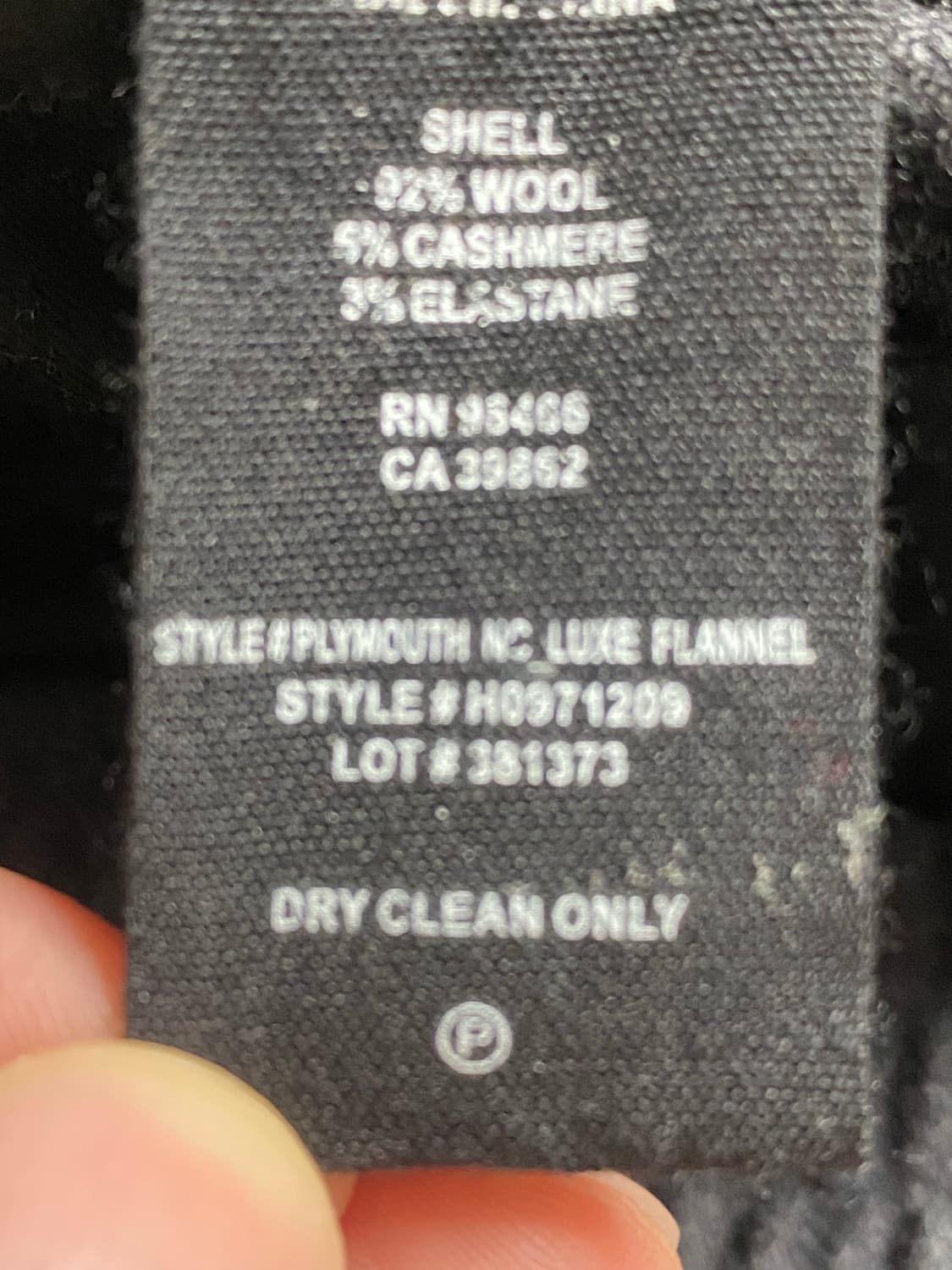 Theory 챠콜 남성 플란넬 울 캐시미어 바지 31 상품이미지4