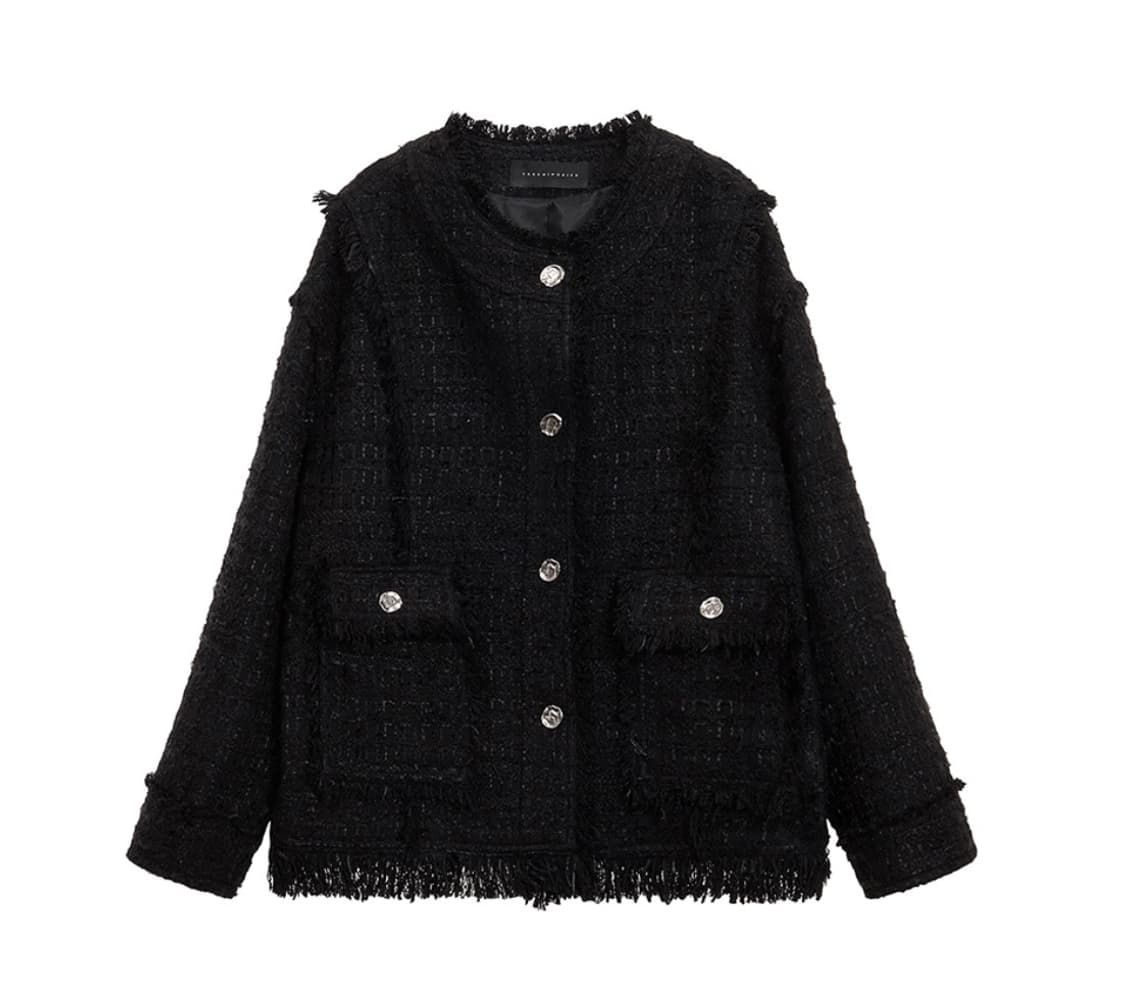 트리밍버드 Frayed Trim Tweed Over-fit Jacket 상품이미지1