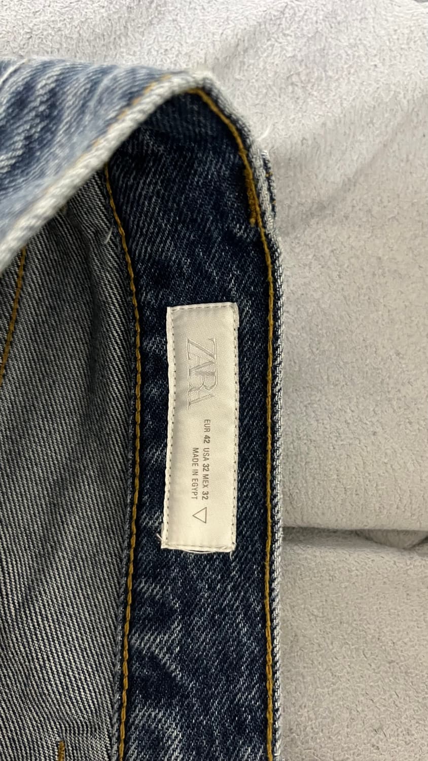 자라 자수 데님 팬츠 바지 상품이미지4