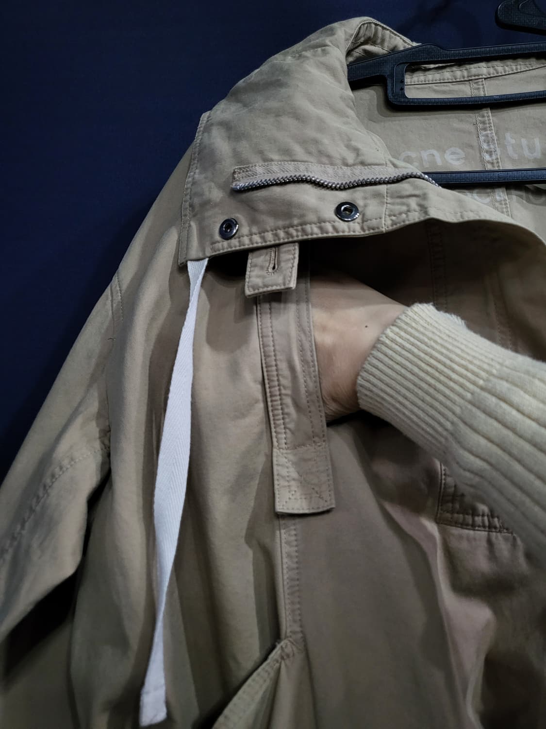 아크네스튜디오 후드 면 오버핏 반집업자켓 상품이미지5