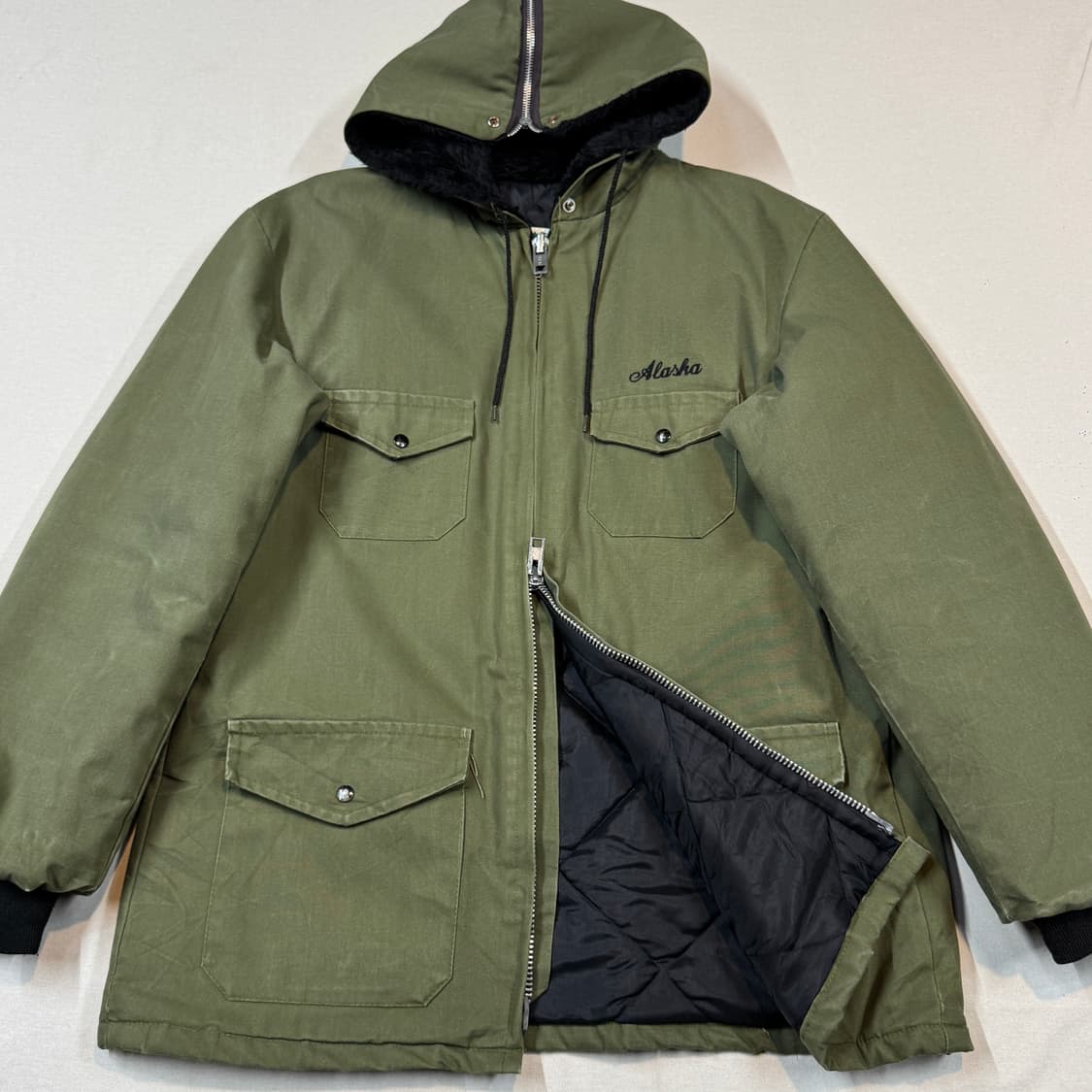 L) ALASKA 빈티지 스플릿 N2B 후드 워크 자켓 상품이미지2