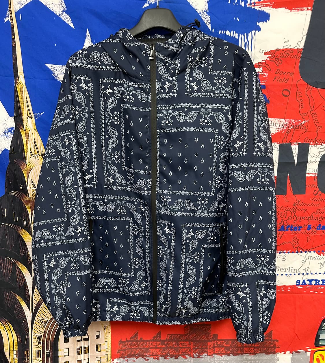 새상품급 빈티지 반다나 오버핏 바람막이XL105 상품이미지1