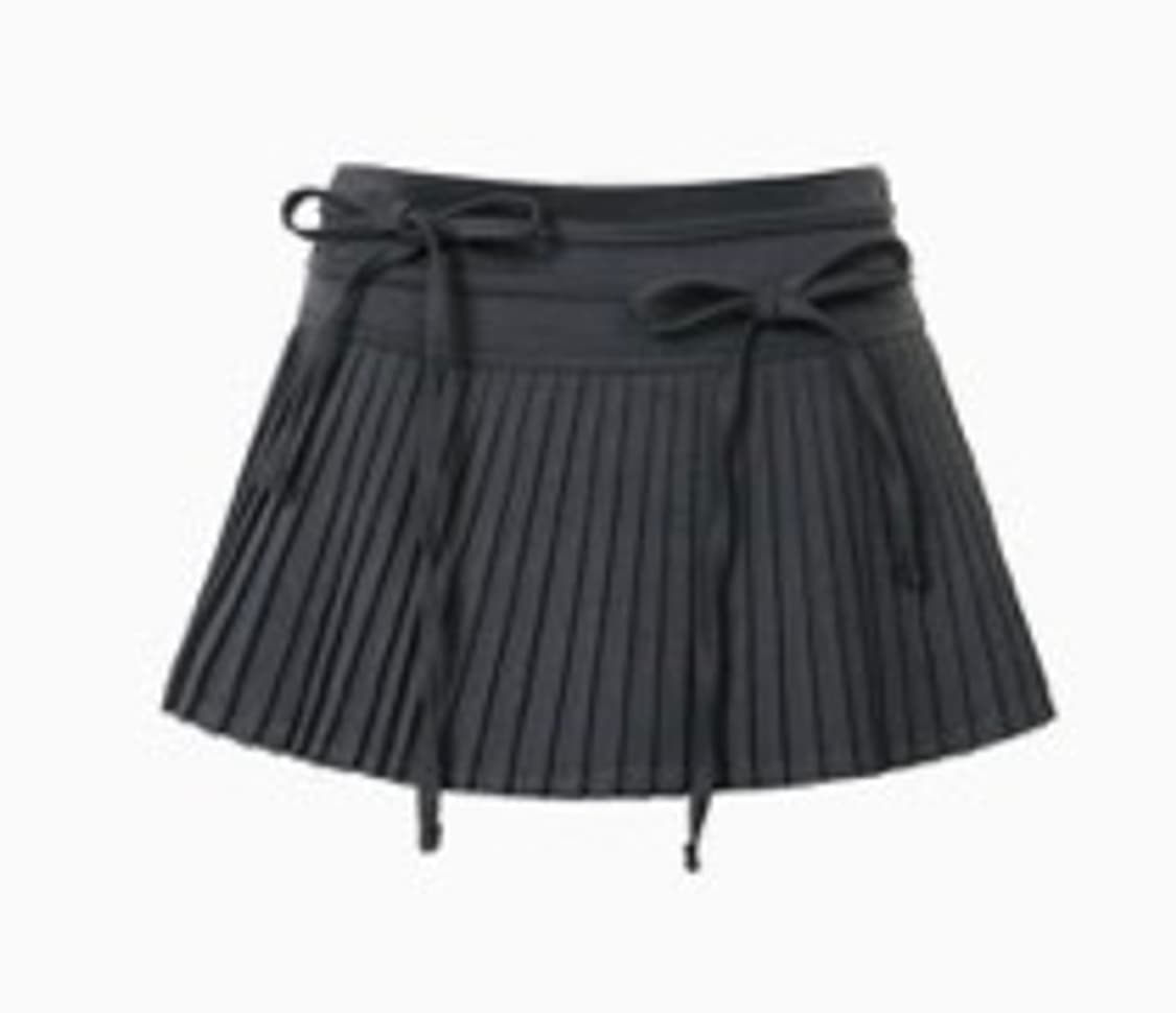 페오플 페인오어플레져 에코 플리츠 스커트 차콜 M 상품이미지2