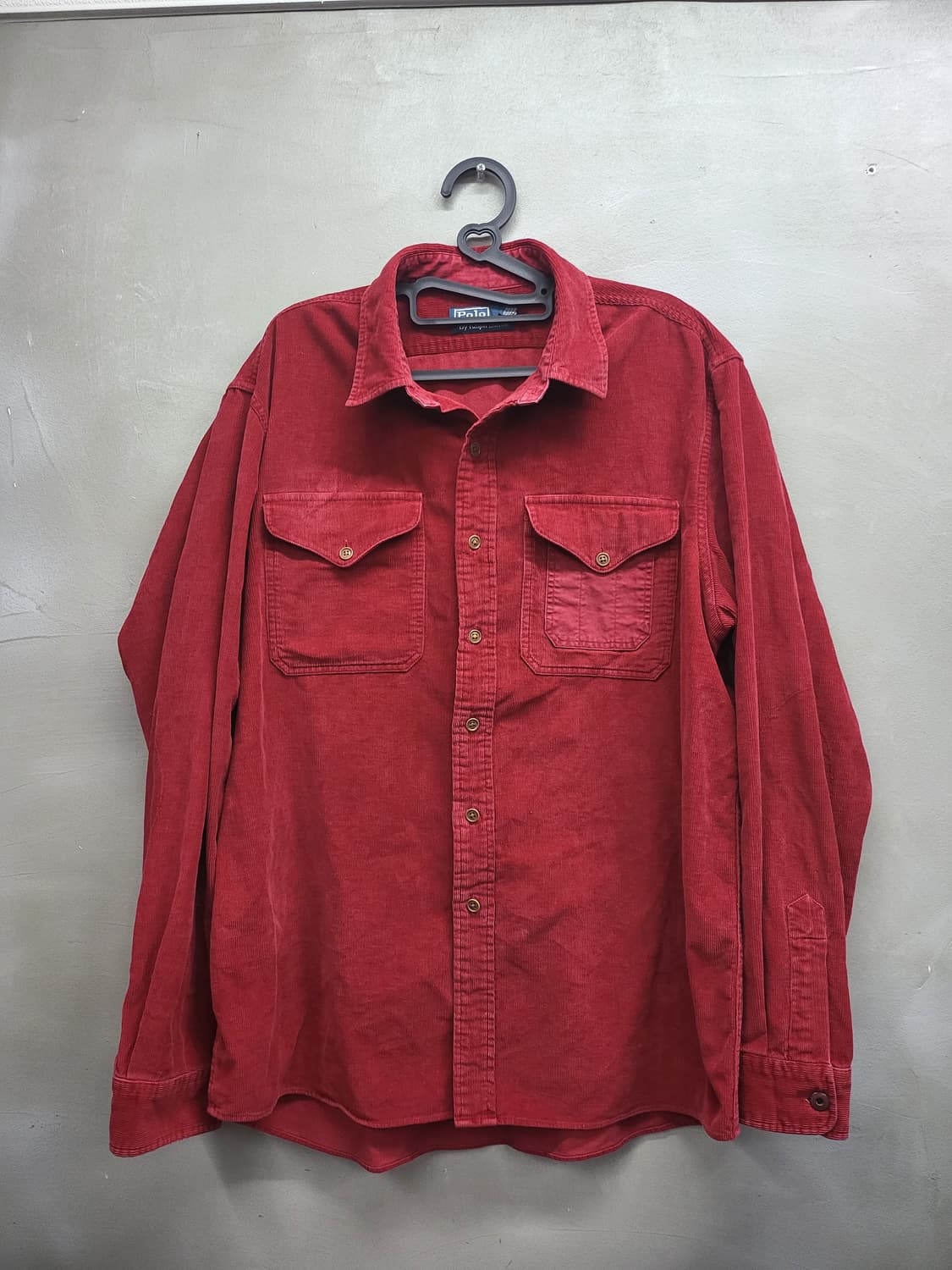 폴로 레드 코듀로이 남방 셔츠xl 상품이미지1
