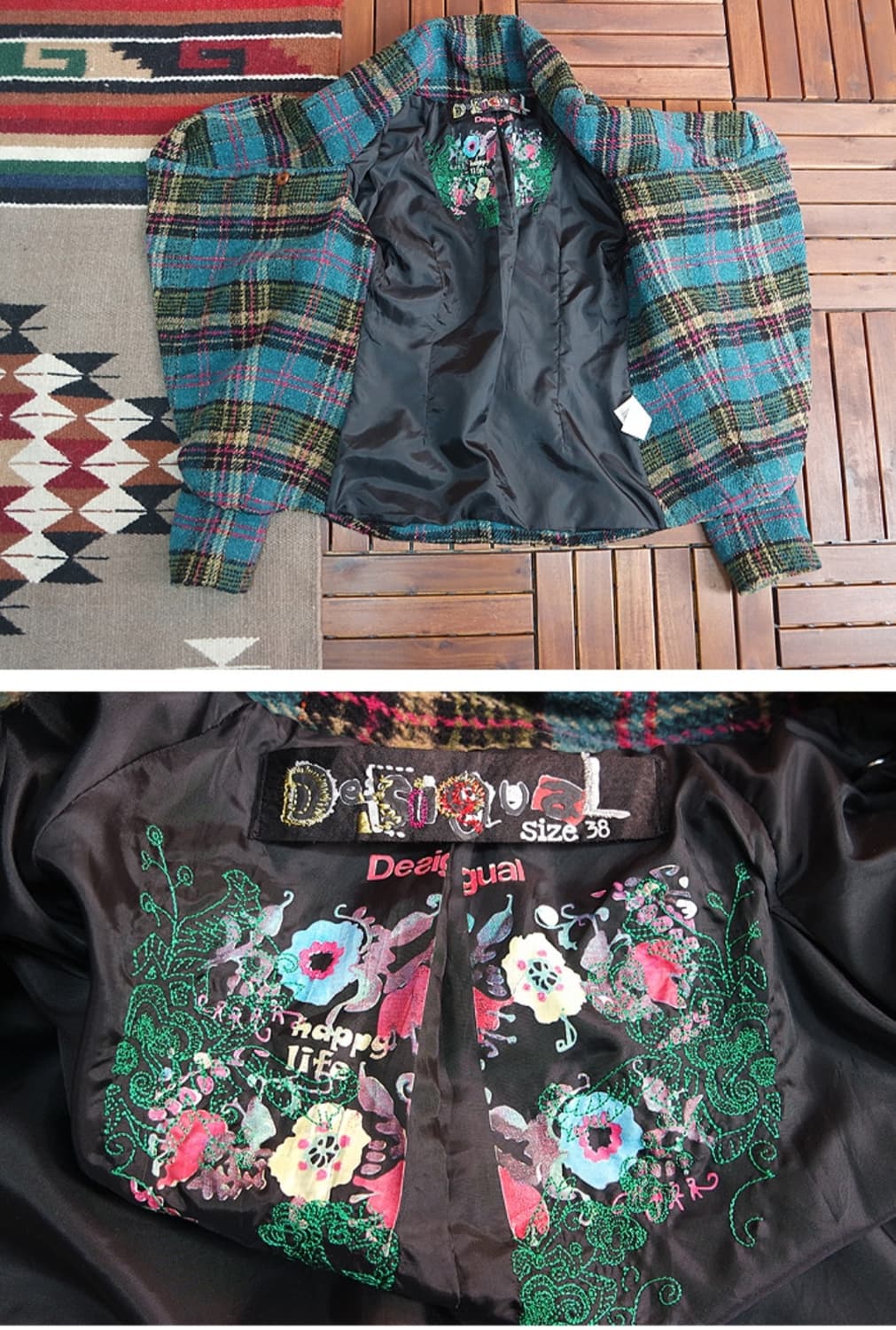 Desigual 데시구엘 체크 유니크 자켓 상품이미지8