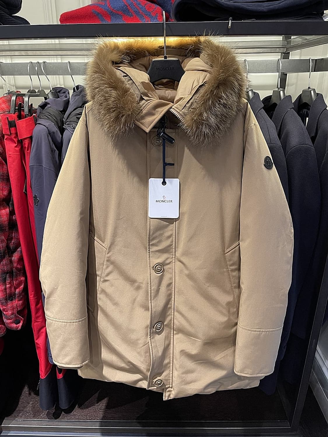 몽클레어 폴라 pola 라쿤 다운 구스 패딩 베이지5(110 xxl) 상품이미지7