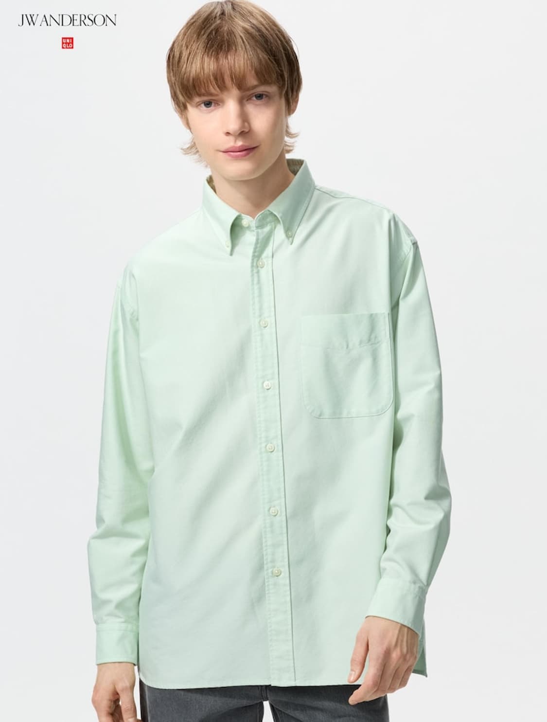 유니클로 JWA 옥스포드셔츠 XL 그린 상품이미지1