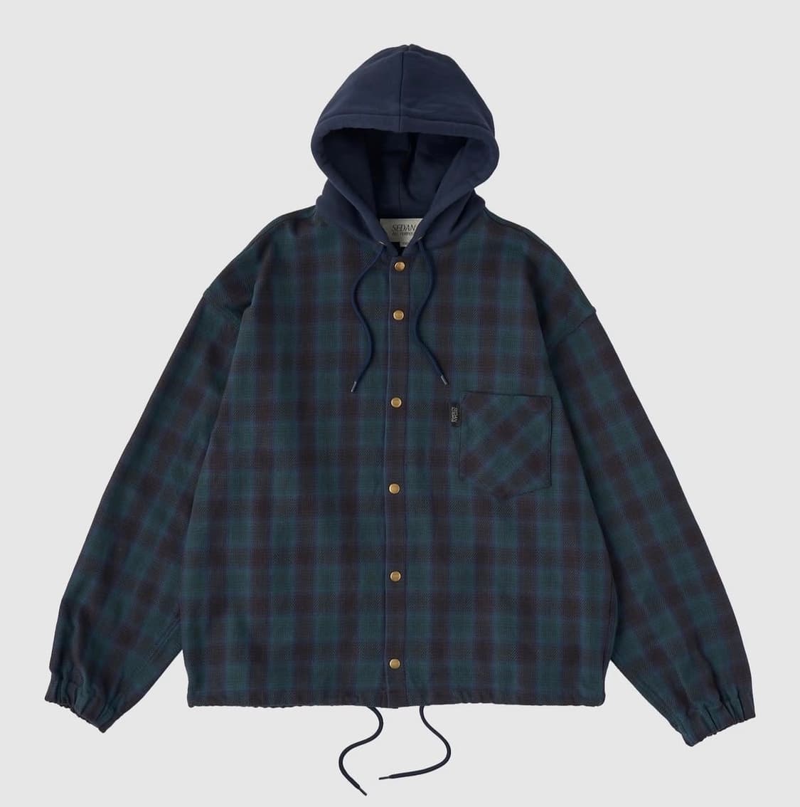 24FW 세단 올 퍼포즈 플란넬 후디 블랙와치 XL 상품이미지5