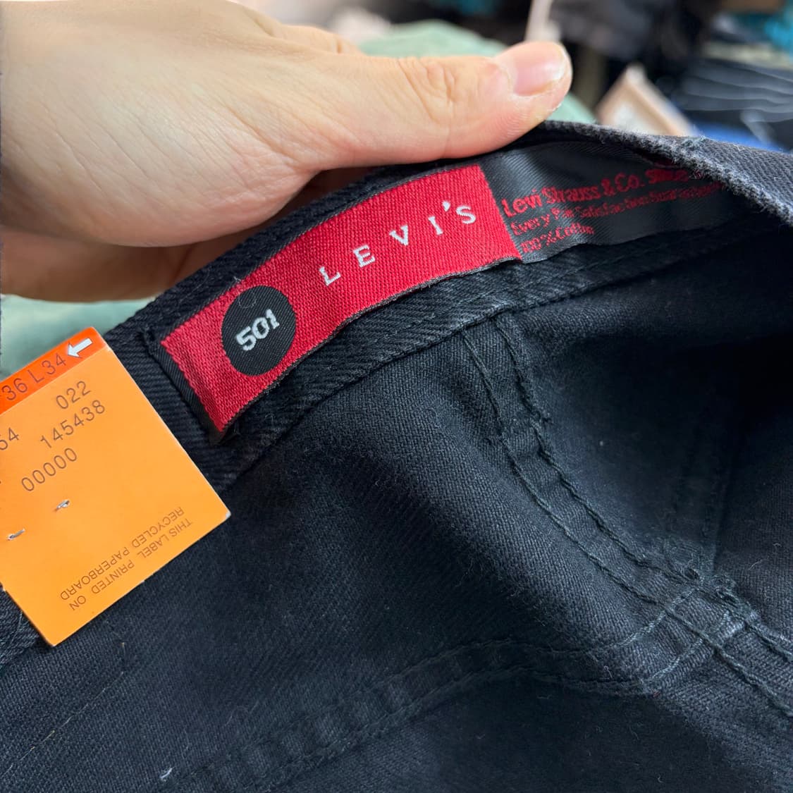 (새상품) 리바이스 501 블랙진 상품이미지8