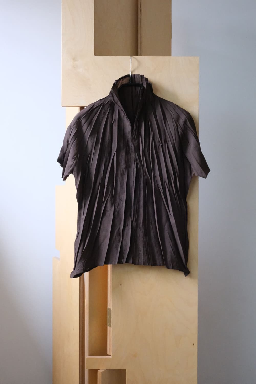 Pleated Short Sleeve Blouse 상품이미지1