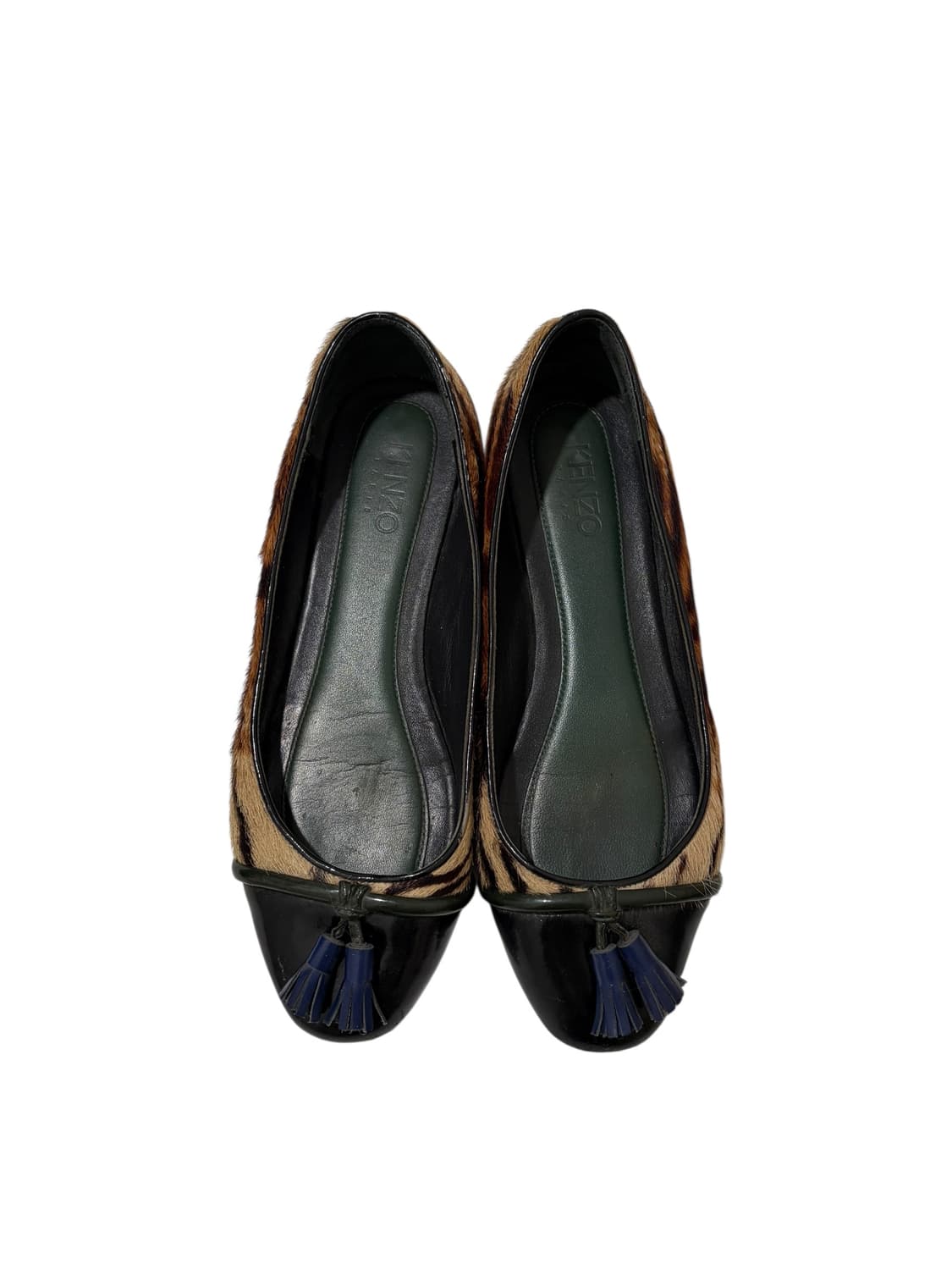 KENZO 레오파드 헤어칼프 태슬 플랫 235 상품이미지3