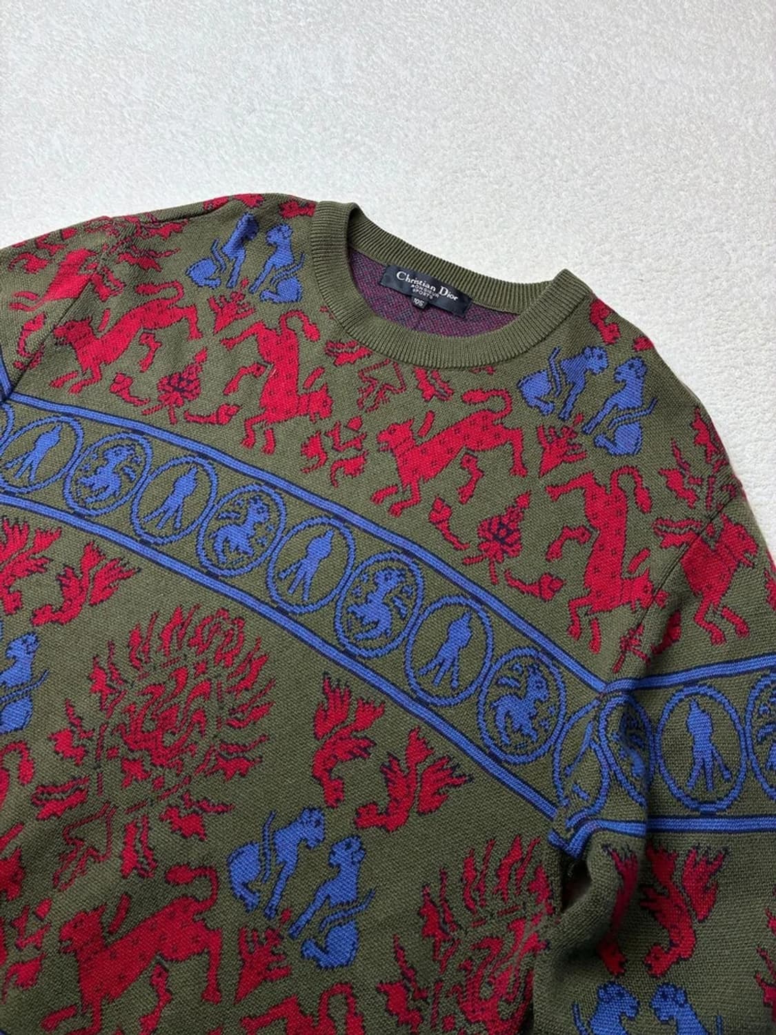 크리스찬디올 90's 멀티 배색 울 100% 니트 PN5802    상품이미지2