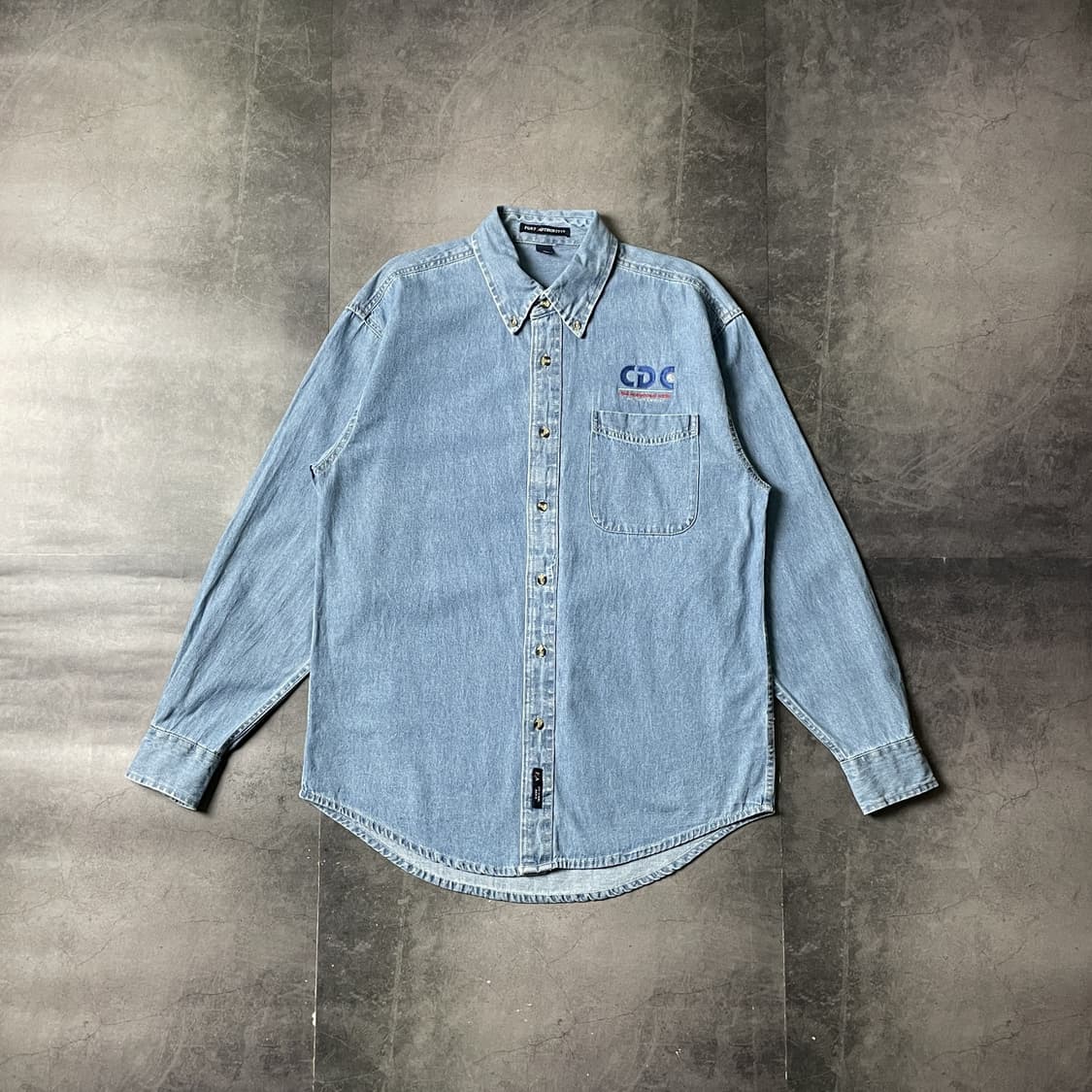 PORT AUTHORITY 빈티지 코튼 데님 셔츠 A00742 상품이미지1