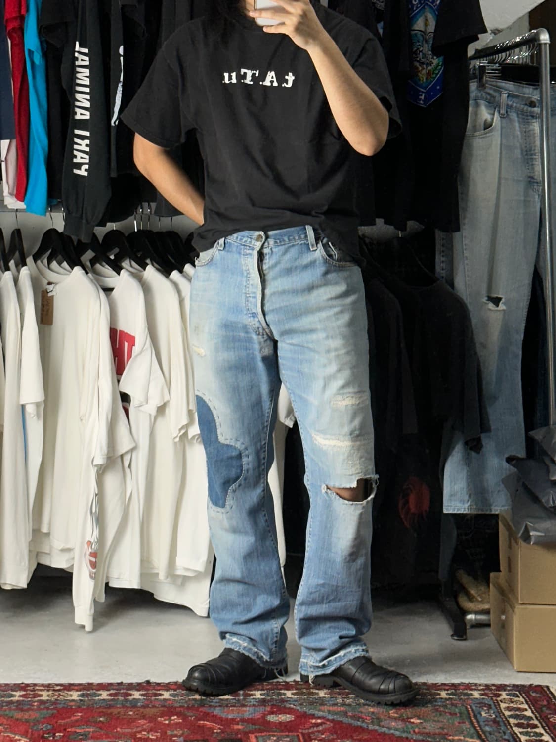 00's 리바이스 사시코 리페어 데님 상품이미지2