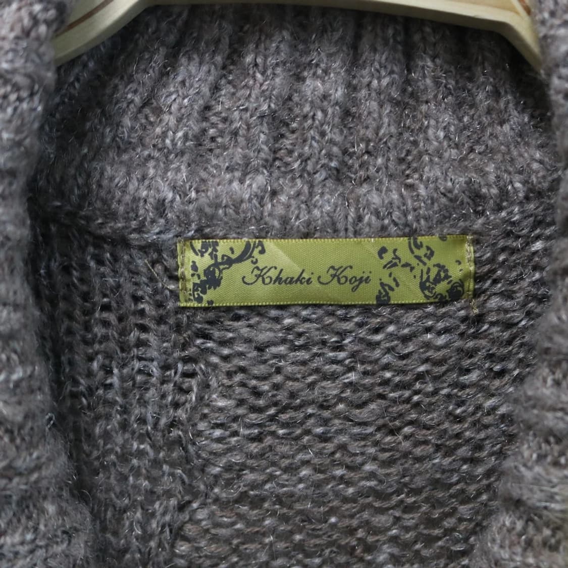 KHAKI KOJI 그런지 울 혼방 롱 가디건 63966 상품이미지8