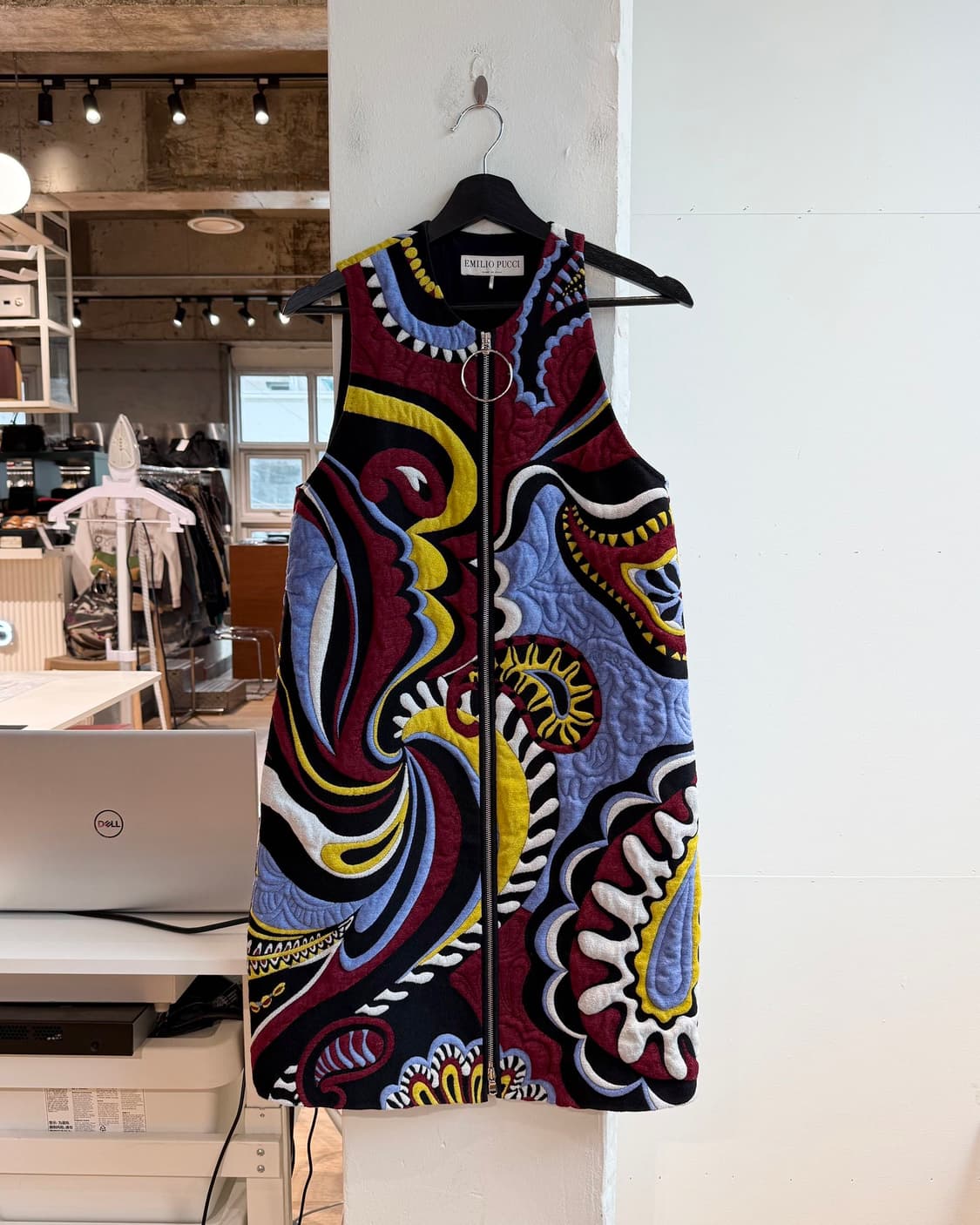 에밀리오 푸치 멀티컬러 퀼팅 슬리브리스 드레스 상품이미지2