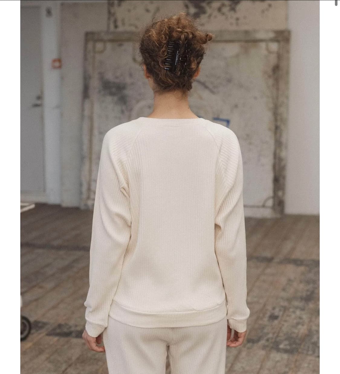 [새상품] 베이스레인지 베이직 스웻셔츠 오프화이트 xs 상품이미지2