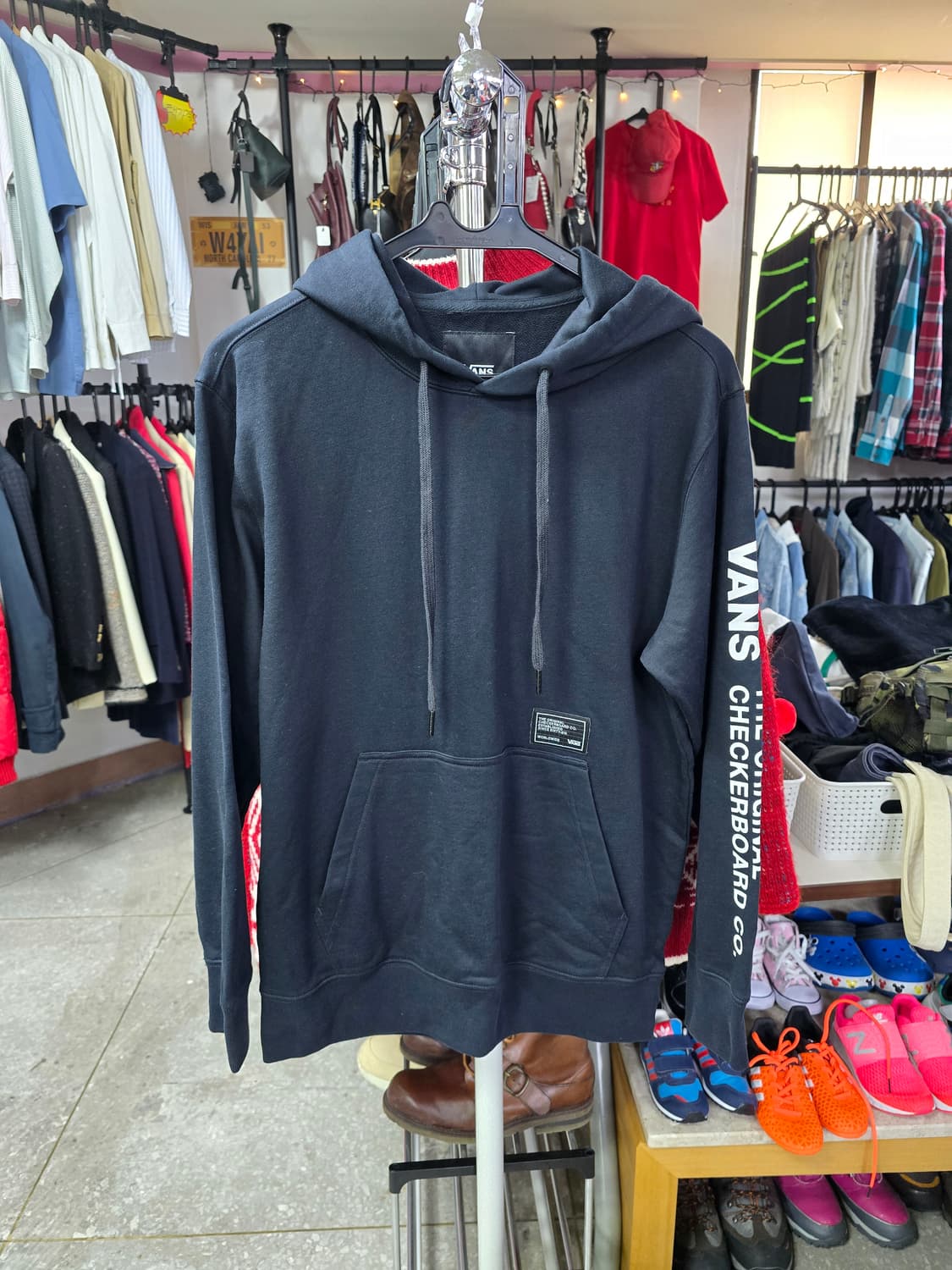 반스 검정색 후드티 (1280) 상품이미지1