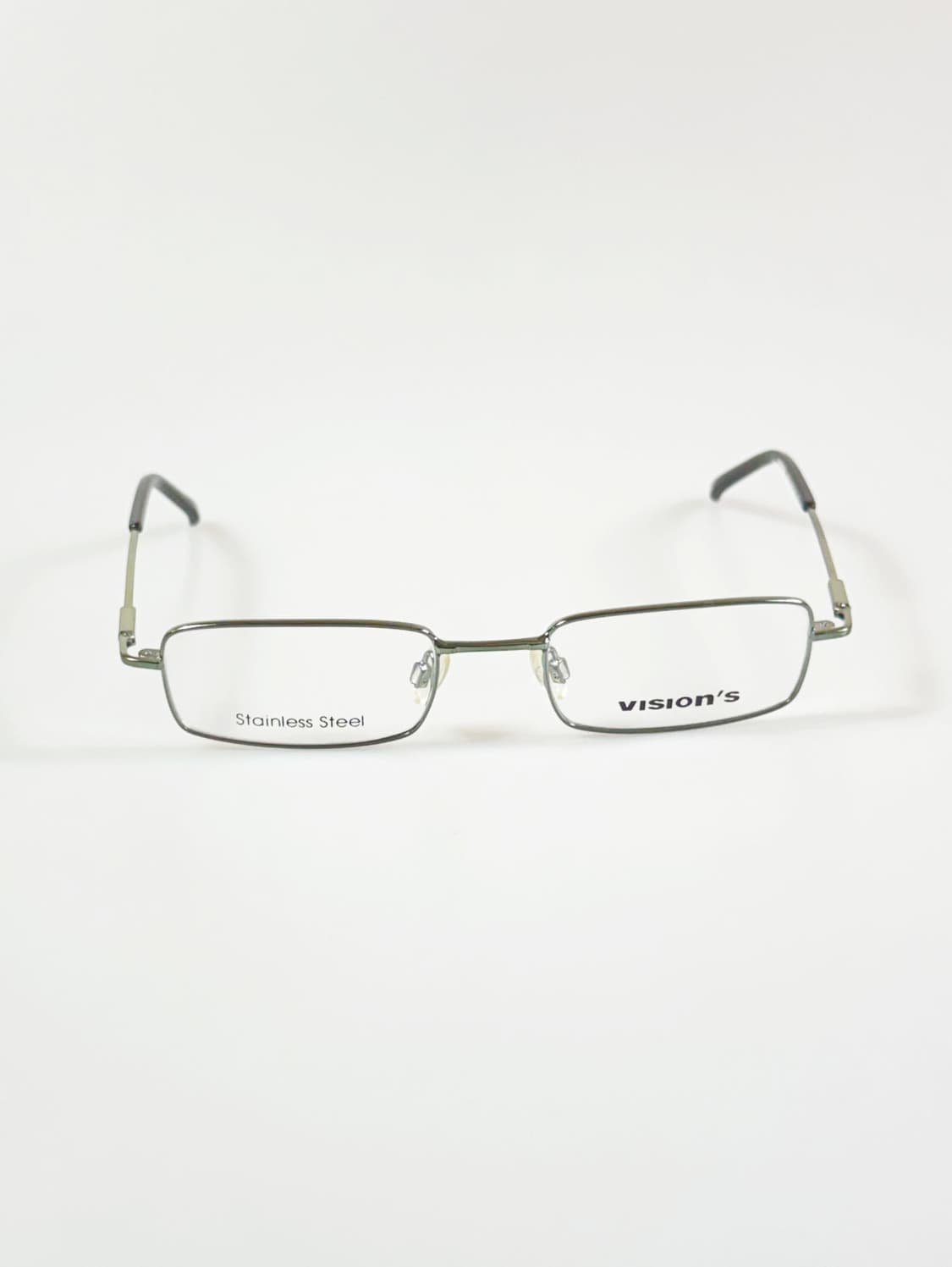 VISIONS 라이트 그린 슬림 스퀘어 메탈 빈티지 안경 상품이미지2